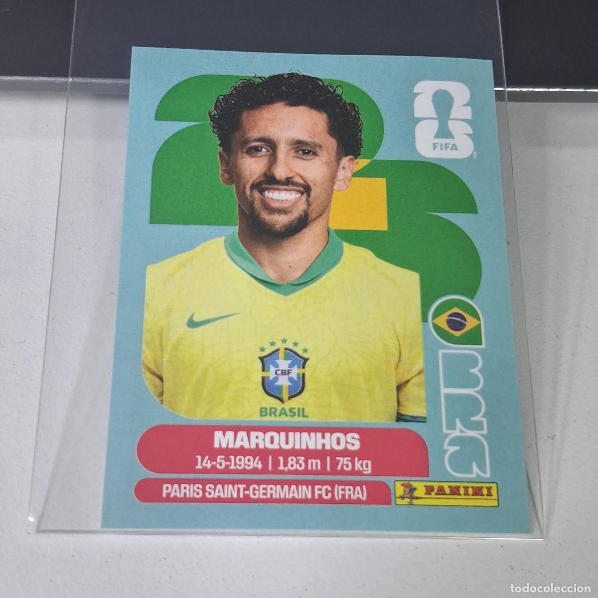 Cromos de F&uacute;tbol: B21 BRA4 MARQUINHOS 4 BRA BRASIL BRAZIL MUNDIAL FIFA WORLD CUP 2026 STICKER PANINI