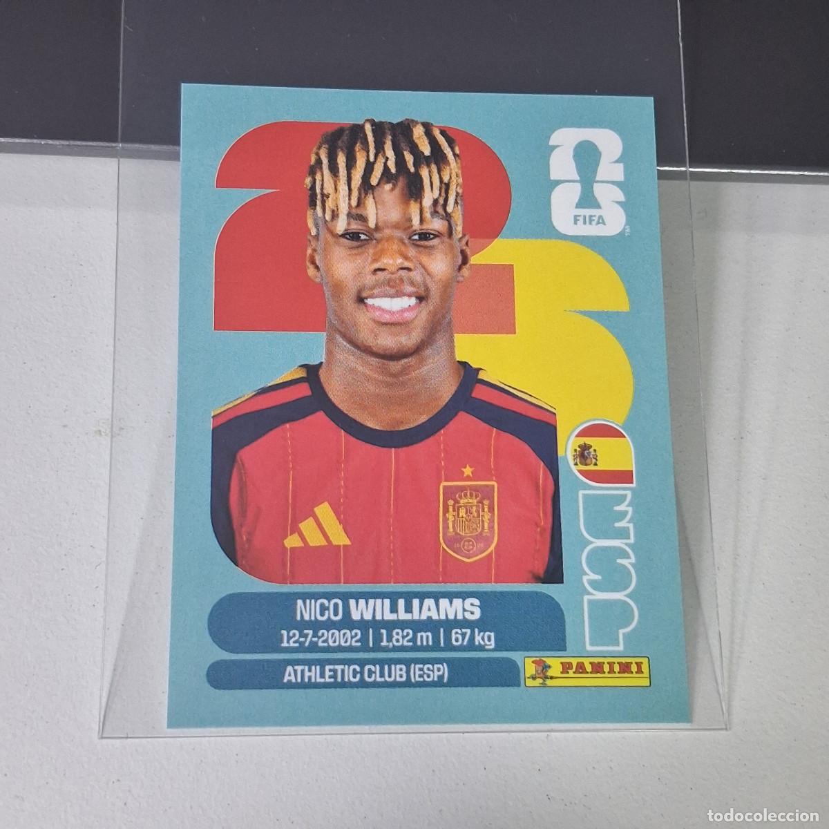 Cromos de F&uacute;tbol: B21 ESP 17 ESP17 NICO WILLIAMS ESPA&Ntilde;A ESP SPAIN MUNDIAL FIFA WORLD CUP 2026 STICKER PANINI