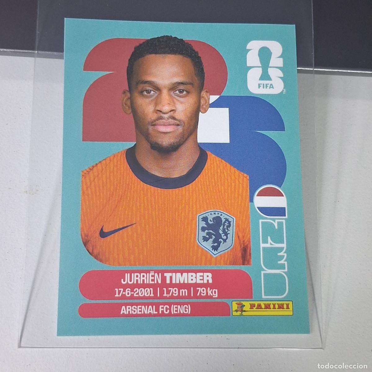Cromos de F&uacute;tbol: B21 NED5 JURRI&Euml;N TIMBER 5 PA&Iacute;SES BAJOS HOLANDA NED MUNDIAL FIFA WORLD CUP 2026 STICKER PANINI