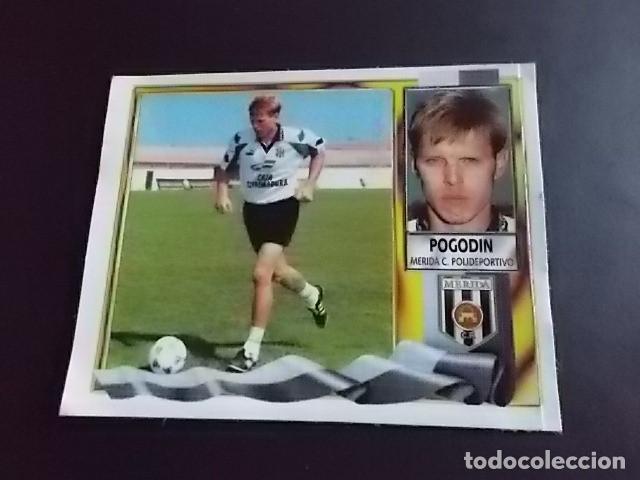 Football Stickers: POGODIN MERIDA ESTE 95-96 FICHAJE N&ordm;35 RECORTADO IMPECABLE