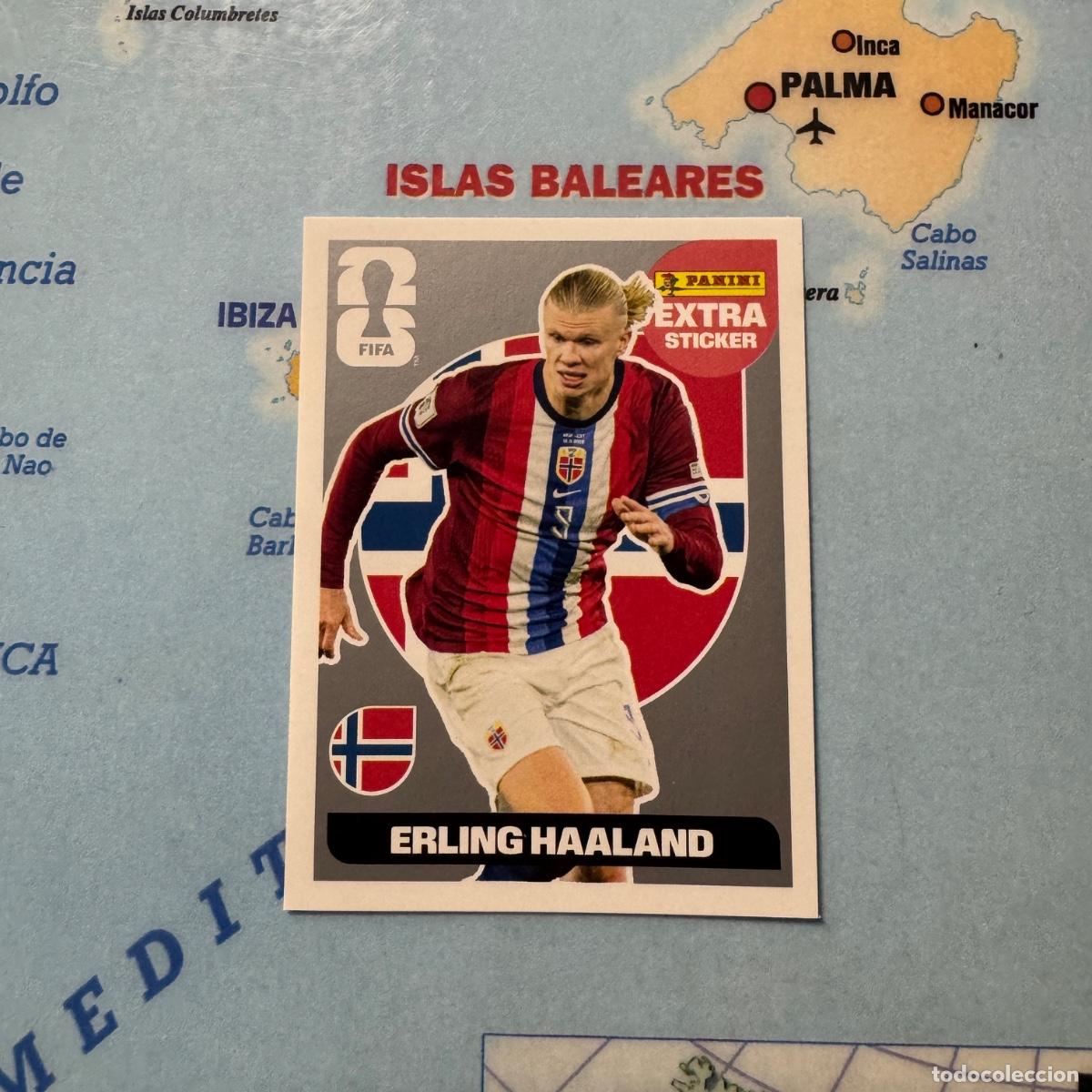 Cromos de F&uacute;tbol: Haaland extra sticker versi&oacute;n Plata de Noruega cromo panini Mundial Fifa World Cup 2026