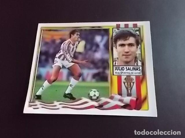 Football Stickers: JULIO SALINAS SPORTING ESTE 95-96 FICHAJE N&ordm;29 RECORTADO IMPECABLE
