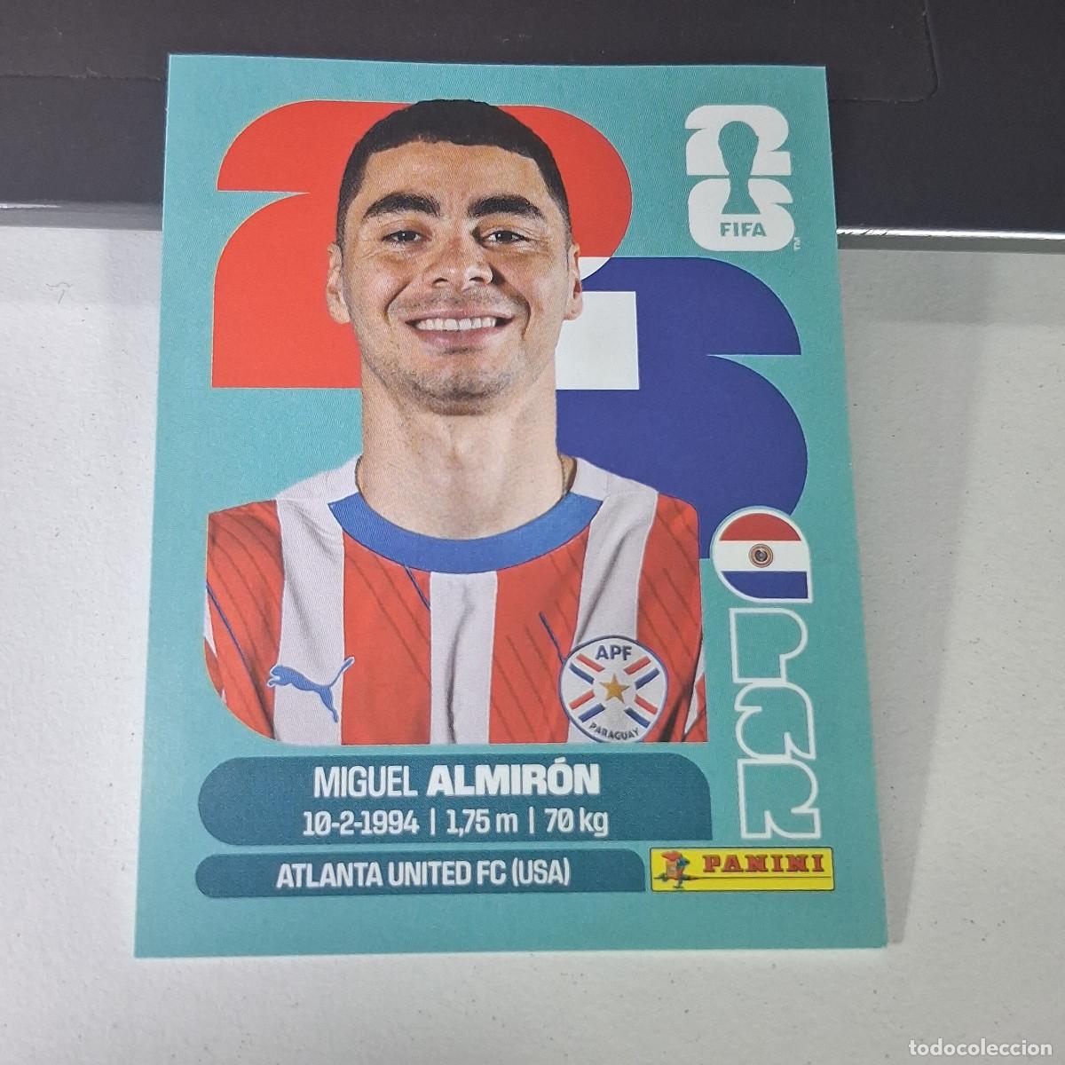 Football Stickers: B22 PAR17 MIGUEL ALMIR&Oacute;N 17 PARAGUAY PAR MUNDIAL FIFA WORLD CUP 2026 STICKER PANINI