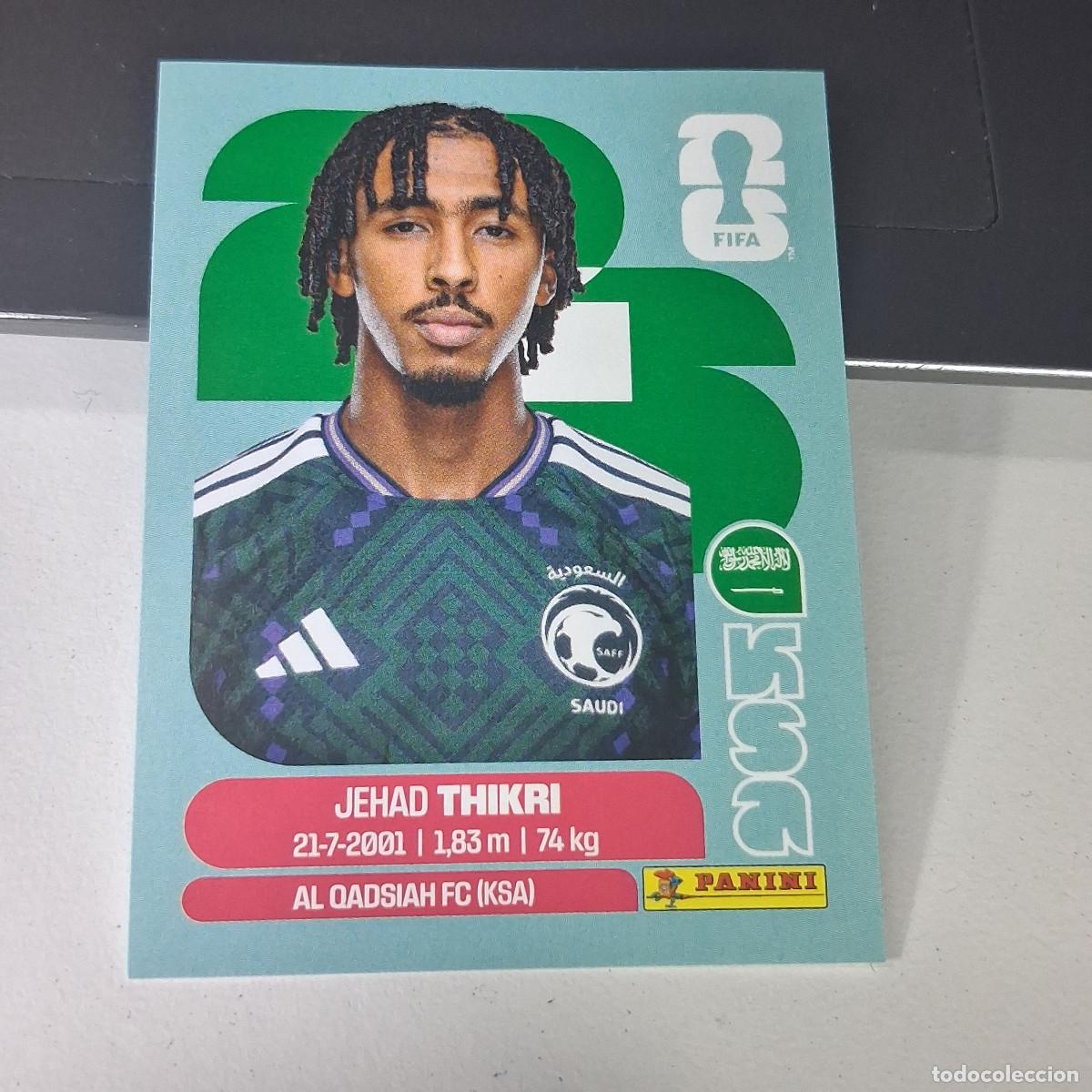 Football Stickers: B22 KSA6 JIHAD THAKRI 6 ARABIA SAUD&Iacute; KSA MUNDIAL FIFA WORLD CUP 2026 STICKER PANINI