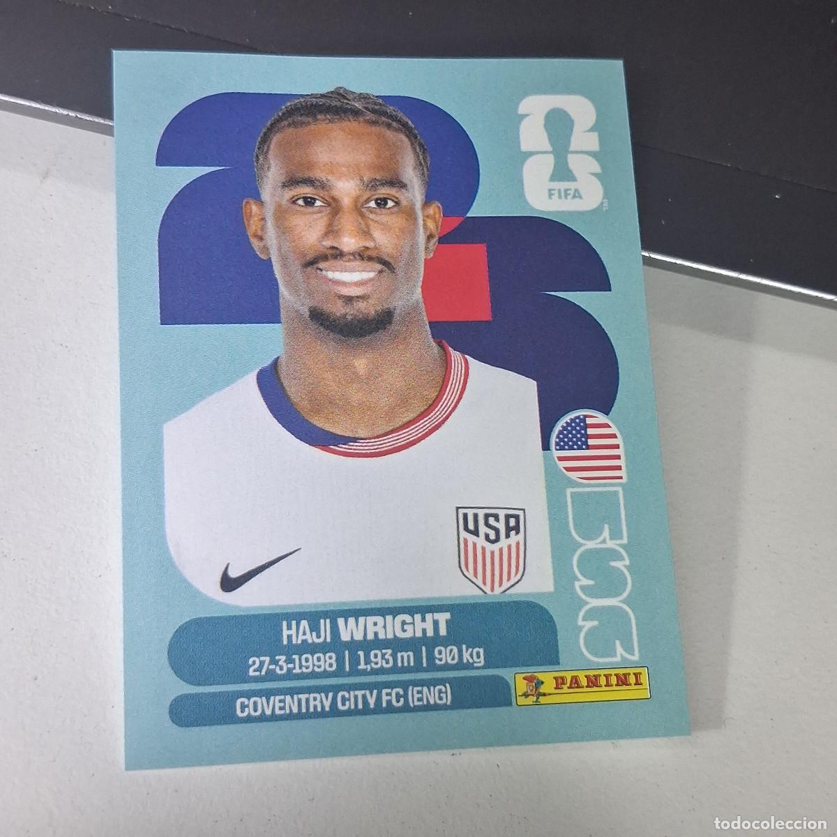 Football Stickers: B22 USA 19 USA19 HAJI WRIGHT ESTADOS UNIDOS USA MUNDIAL FIFA WORLD CUP 2026 STICKER PANINI