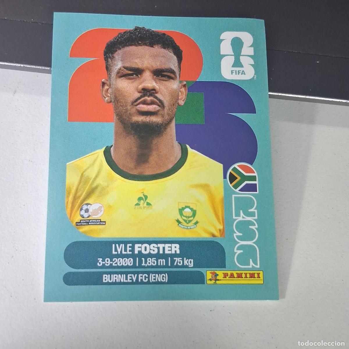 Cartes &agrave; collectionner de Football: B22 RSA17 LYLE FOSTER 17 SUD&Aacute;FRICA RSA SOUTH AFRIKA MUNDIAL FIFA WORLD CUP 2026 STICKER PANINI