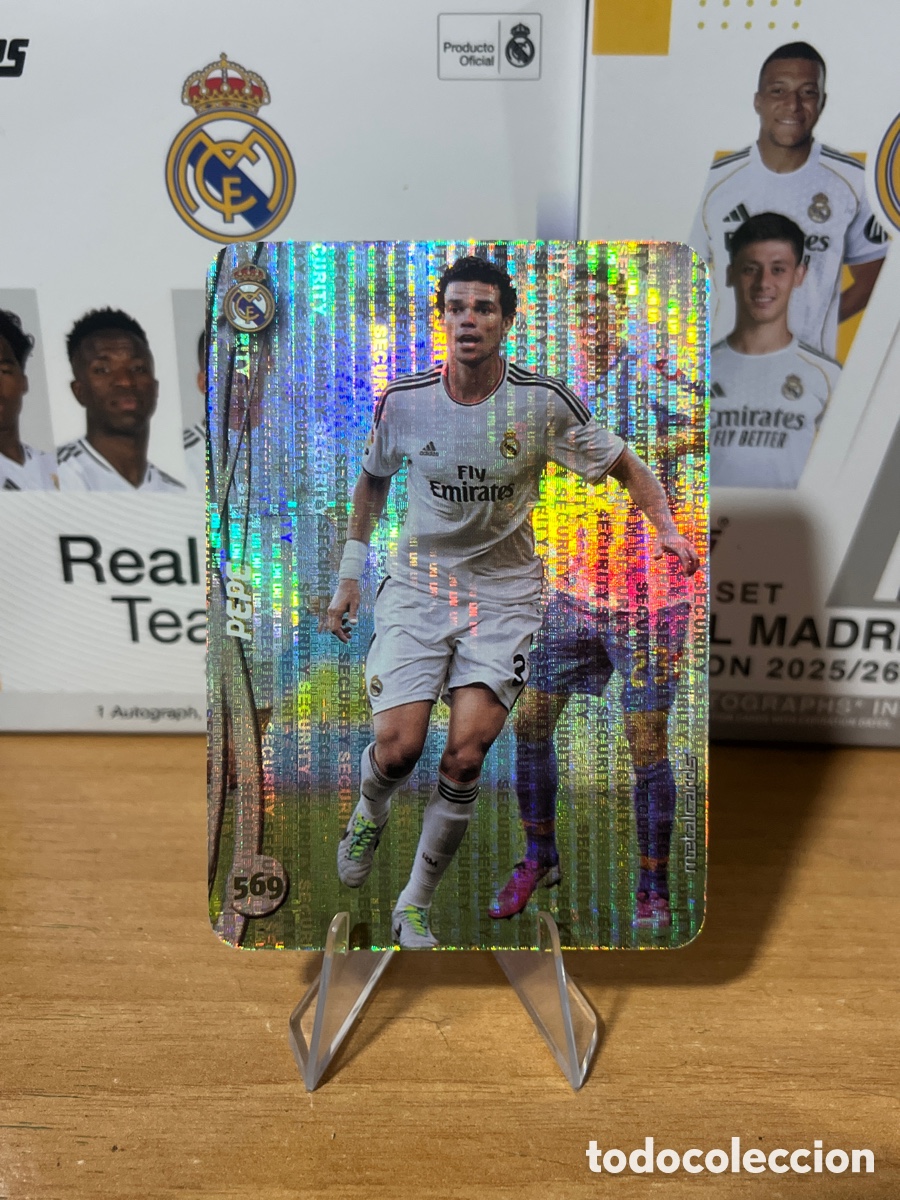 Fu&szlig;ball-Sticker: Cromo Pepe Real Madrid Paralelo de las FICHAS QUIZ DE LA LIGA 2015