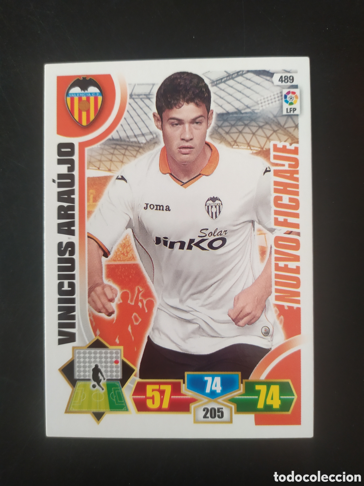 Fu&szlig;ball-Sticker: Adrenalyn 2013 2014 13 14 panini Vinicius Araujo nuevo fichaje n&deg; 489 Valencia