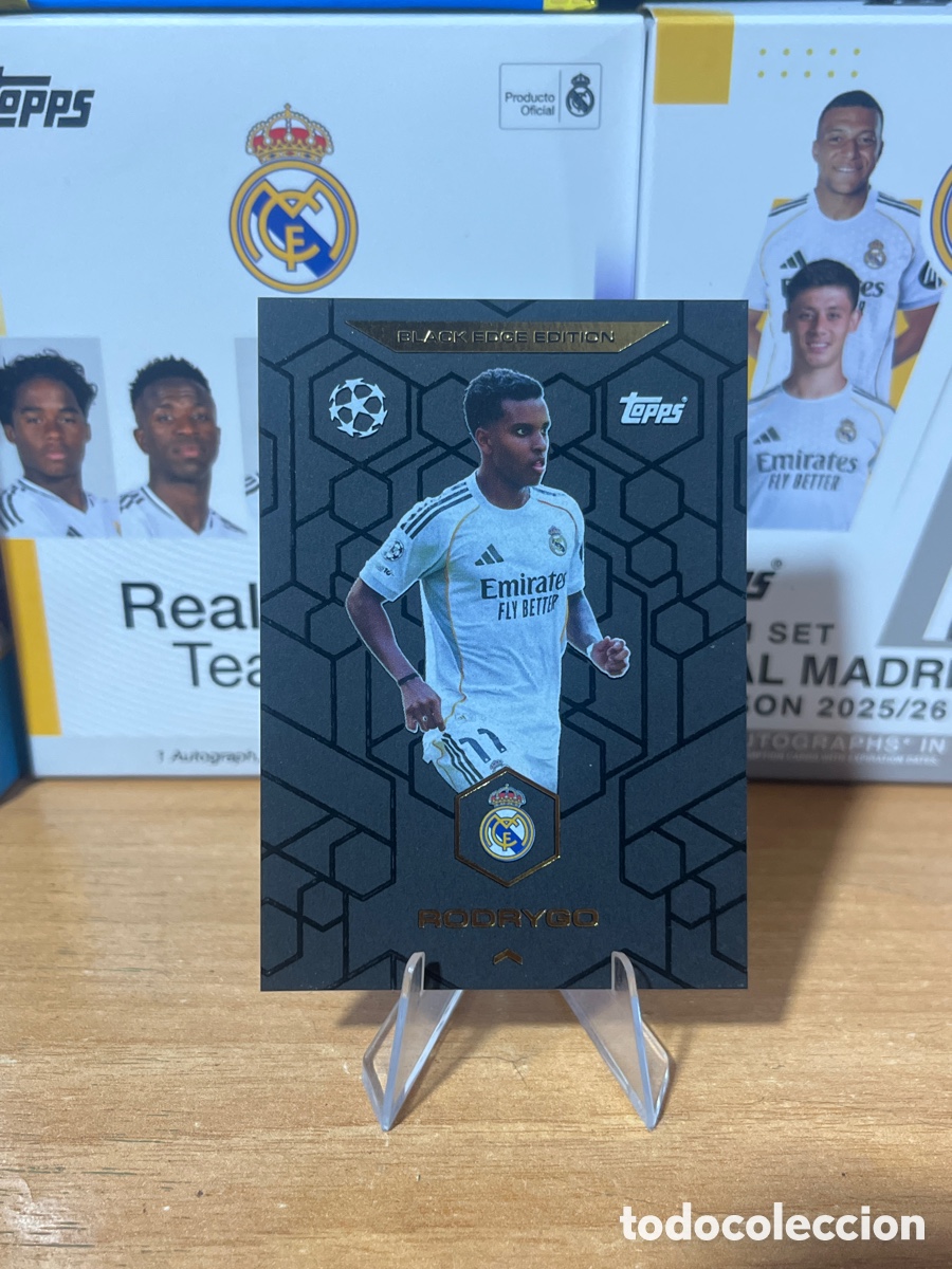 Football Stickers: RODRYGO BLACK EDGE EDITION TOPPS MATCH ATTACK 25-26