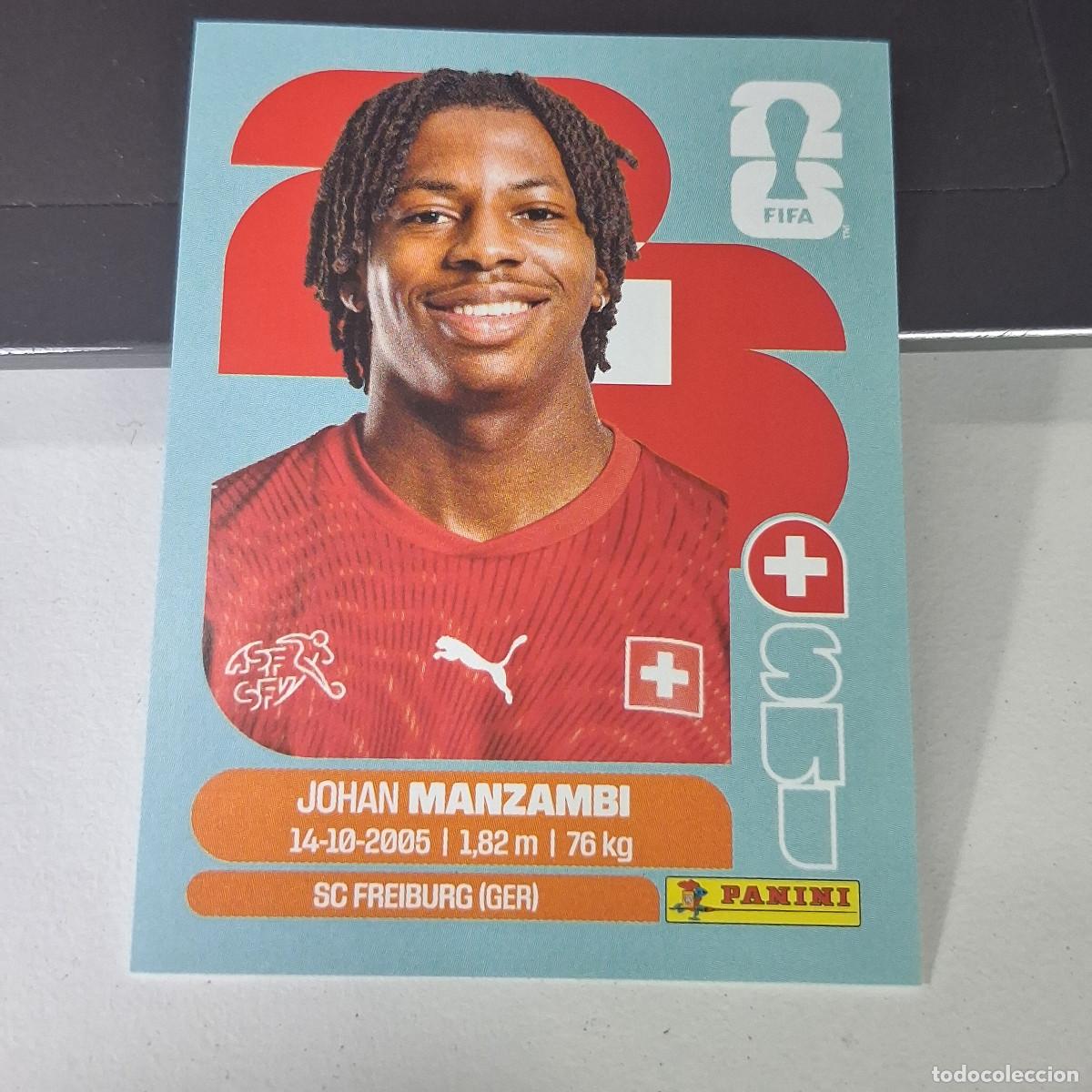 Football Stickers: B22 SUI 15 SUI15 JOHAN MANZAMBI SUIZA SUI SWITZERLAND MUNDIAL FIFA WORLD CUP 2026 STICKER PANINI