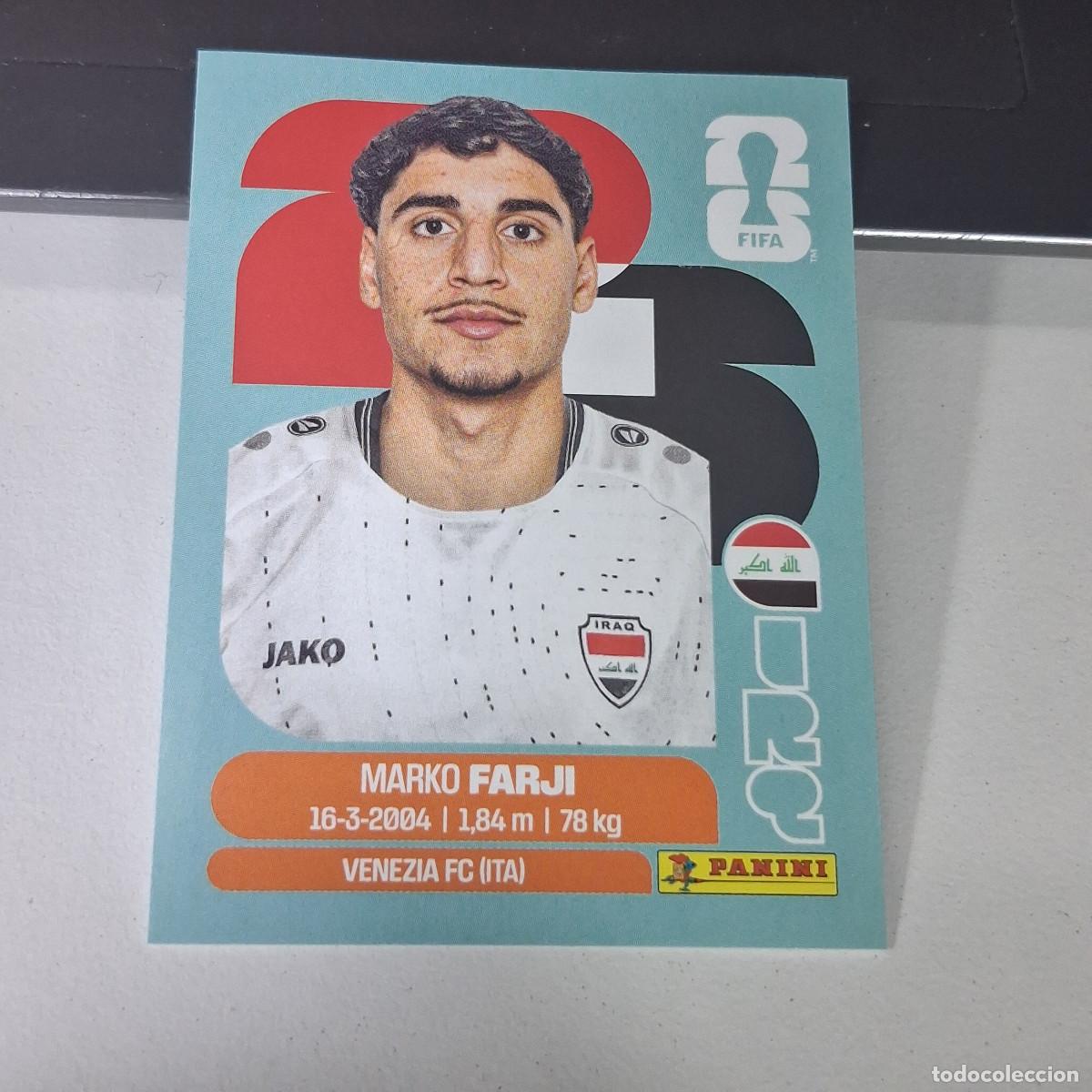 Football Stickers: B22 IRQ16 MARKO FARJI 16 IRAQ IRQ MUNDIAL FIFA WORLD CUP 2026 STICKER PANINI
