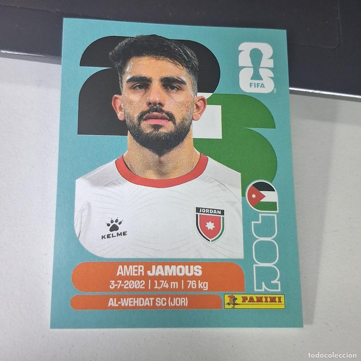 Football Stickers: B22 JOR 14 JOR14 AMER JAMOUS JORDANIA JOR MUNDIAL FIFA WORLD CUP 2026 STICKER PANINI
