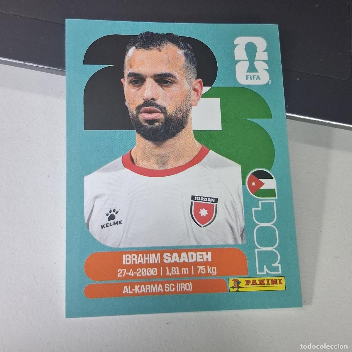 Football Stickers: B22 JOR9 IBRAHIM SAADEH 9 JORDANIA JOR MUNDIAL FIFA WORLD CUP 2026 STICKER PANINI