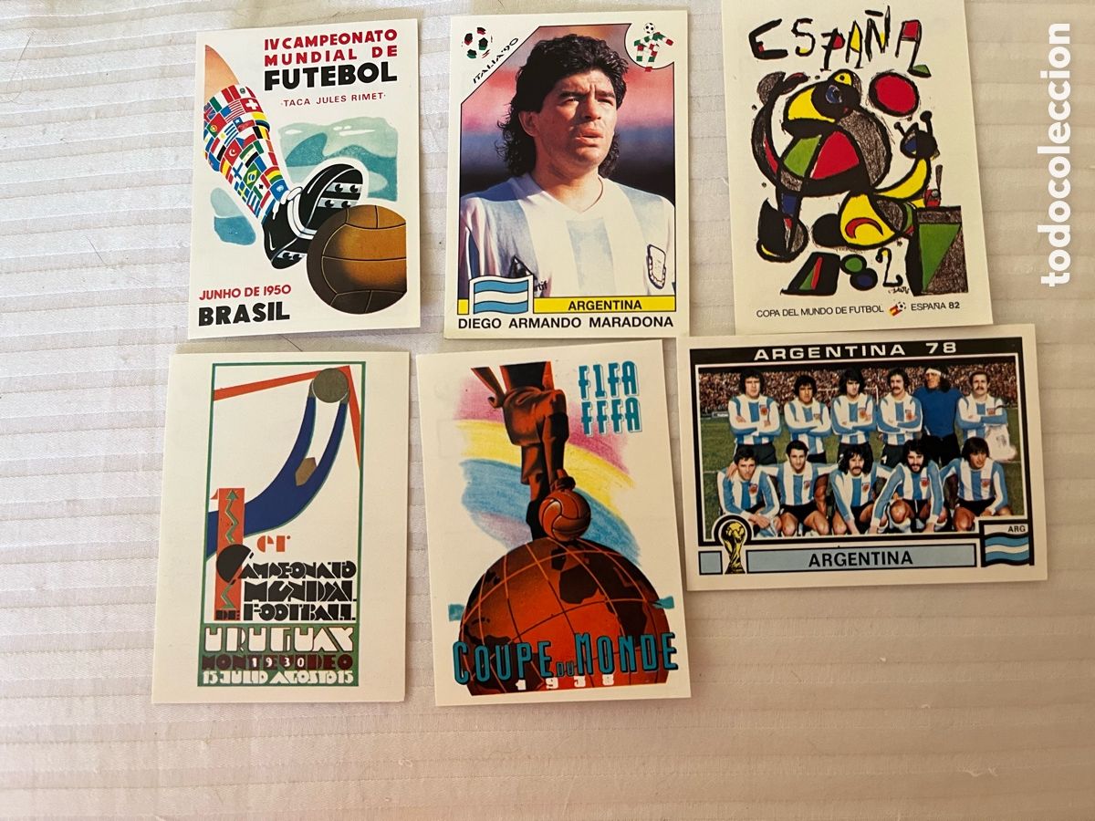 Figurine di Calcio: MARADONA LOTE PANINI 1990 6 CROMOS NUEVOS