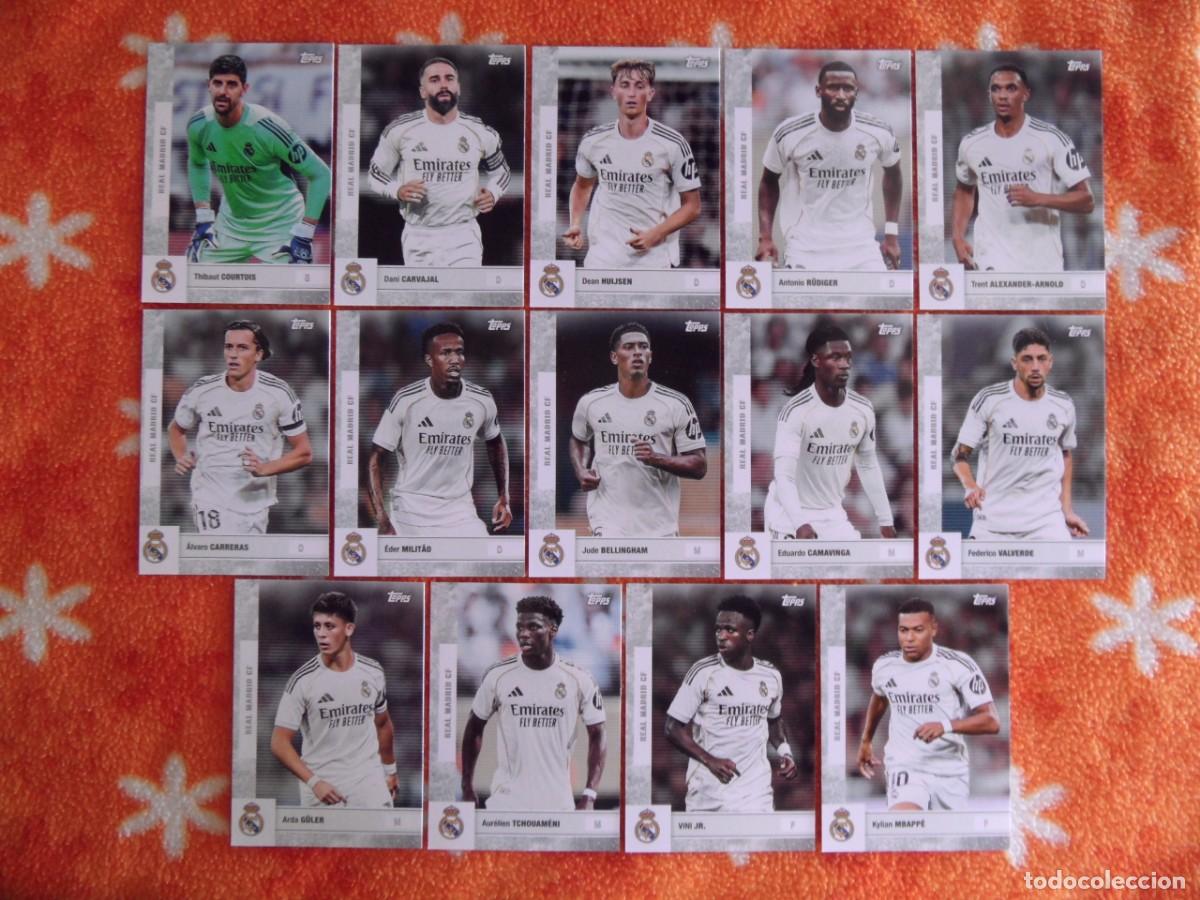 Cromos de F&uacute;tbol: TOPPS TEAM SET 14 CARDS NUEVAS REAL MADRID 2025 2026 MBAPPE BELLINGHAM