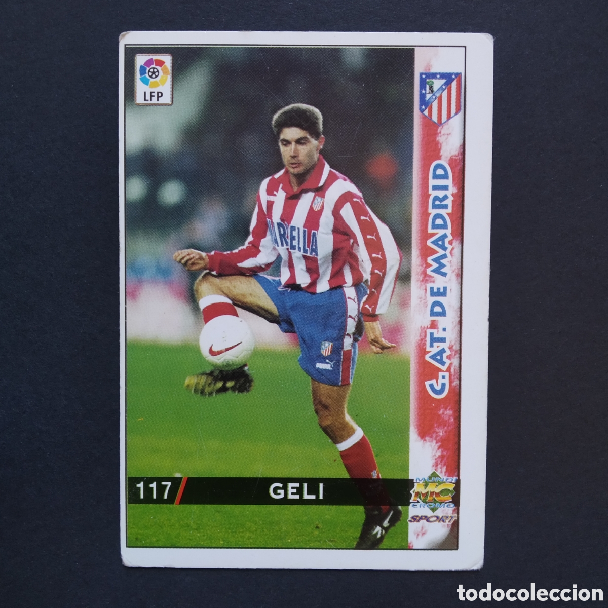 Fu&szlig;ball-Sticker: CROMO - N&ordm; 0117 - GELI - C.AT. MADRID - LAS FICHAS DE LA LIGA 98-99 (1998 / 1999) - MUNDICROMO