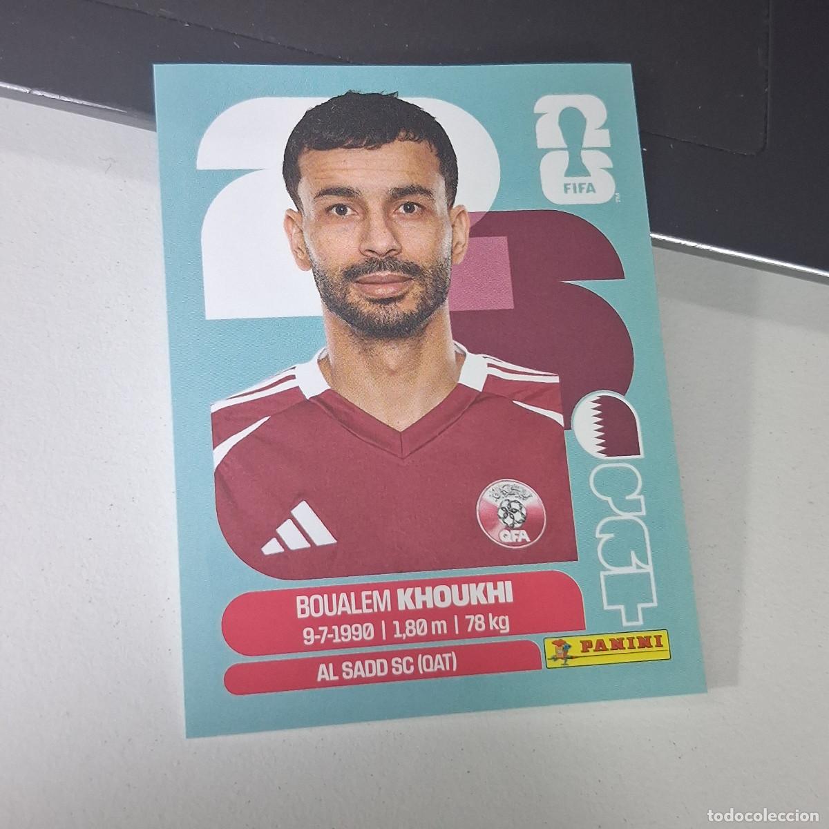 Fu&szlig;ball-Sticker: B22 QAT6 BOUALEM KHOUKHI 6 QATAR CATAR QAT MUNDIAL FIFA WORLD CUP 2026 STICKER PANINI