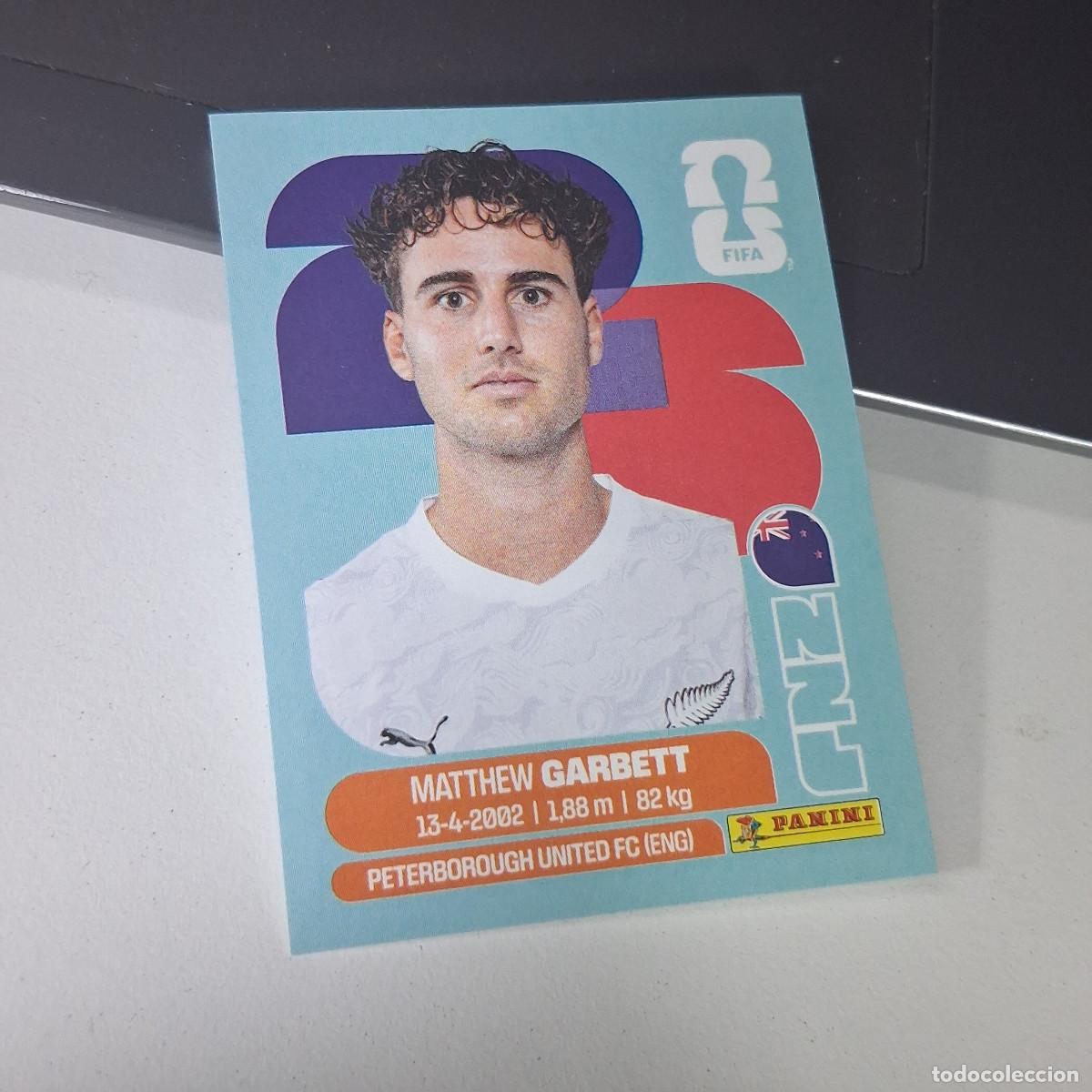 Fu&szlig;ball-Sticker: B22 NZL14 MATTHEW GARBETT 14 NUEVA ZELANDA NZL NEW ZEALAND MUNDIAL FIFA WORLD CUP 2026 STICKER PANIN