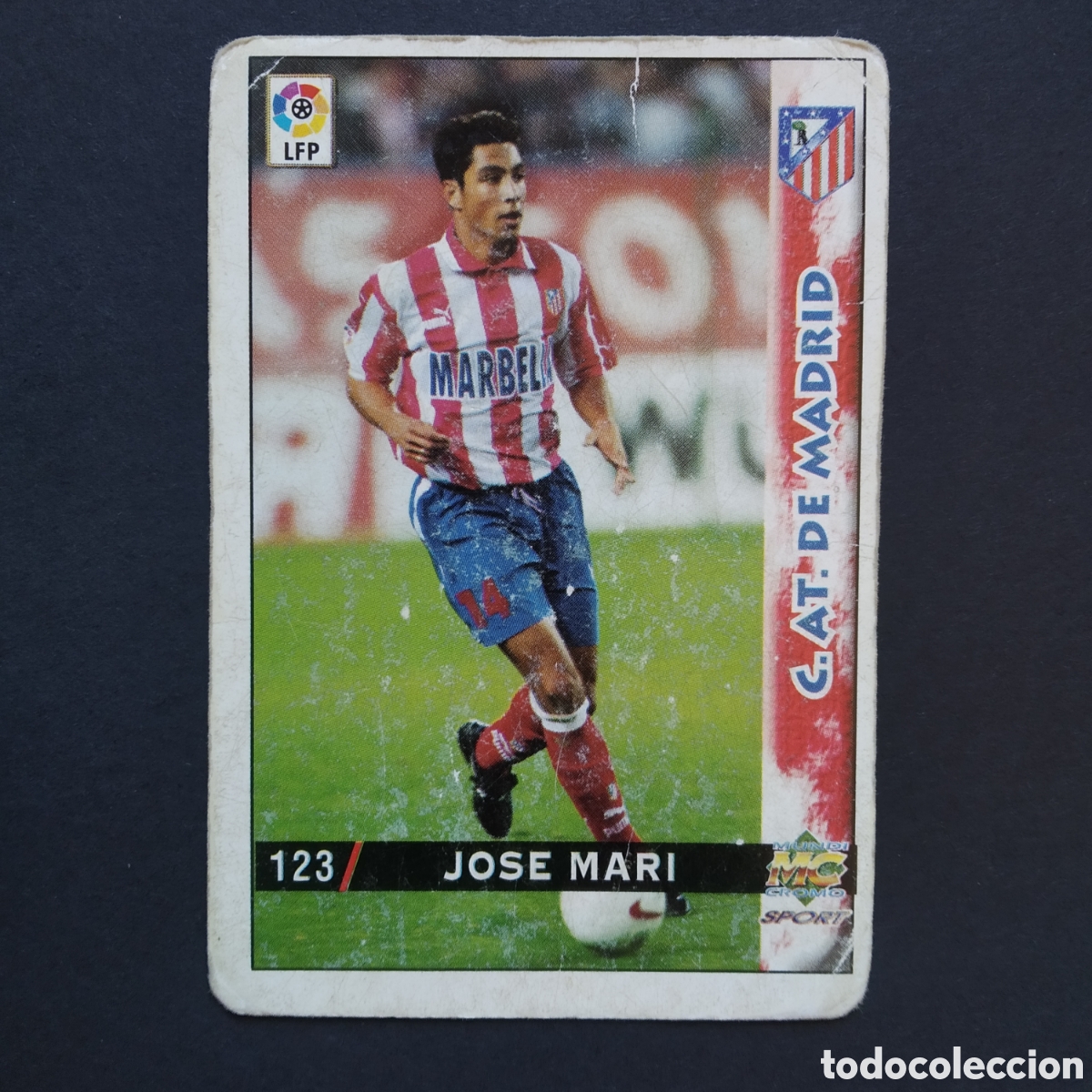 Fu&szlig;ball-Sticker: CROMO - N&ordm; 0123 - JOSE MARI - C.AT. MADRID - LAS FICHAS DE LA LIGA 98-99 (1998 / 1999) - MUNDICROMO