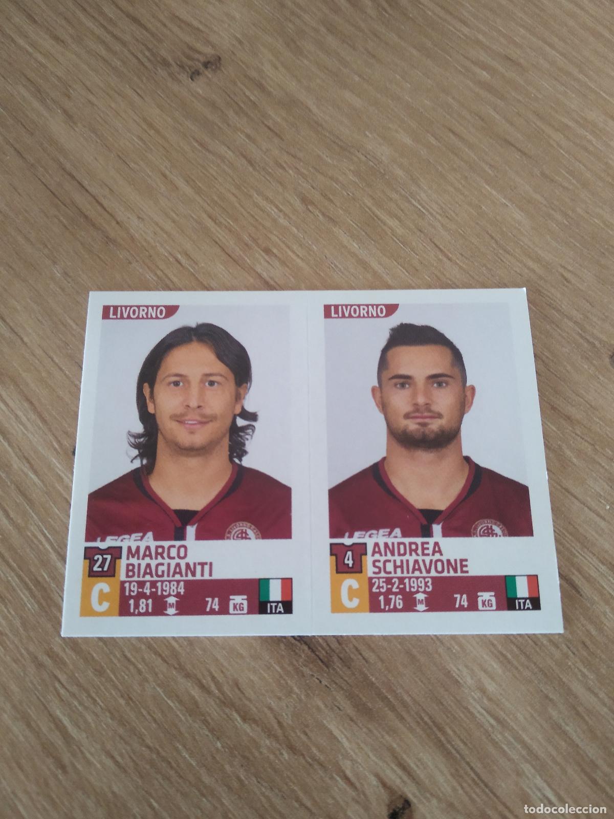Cromos de F&uacute;tbol: 690 BIAGIANTI SCHIAVONE LIVORNO CROMO FUTBOL PANINI LIGA ITALIA 15-16 CALCIATORI 2015-2016