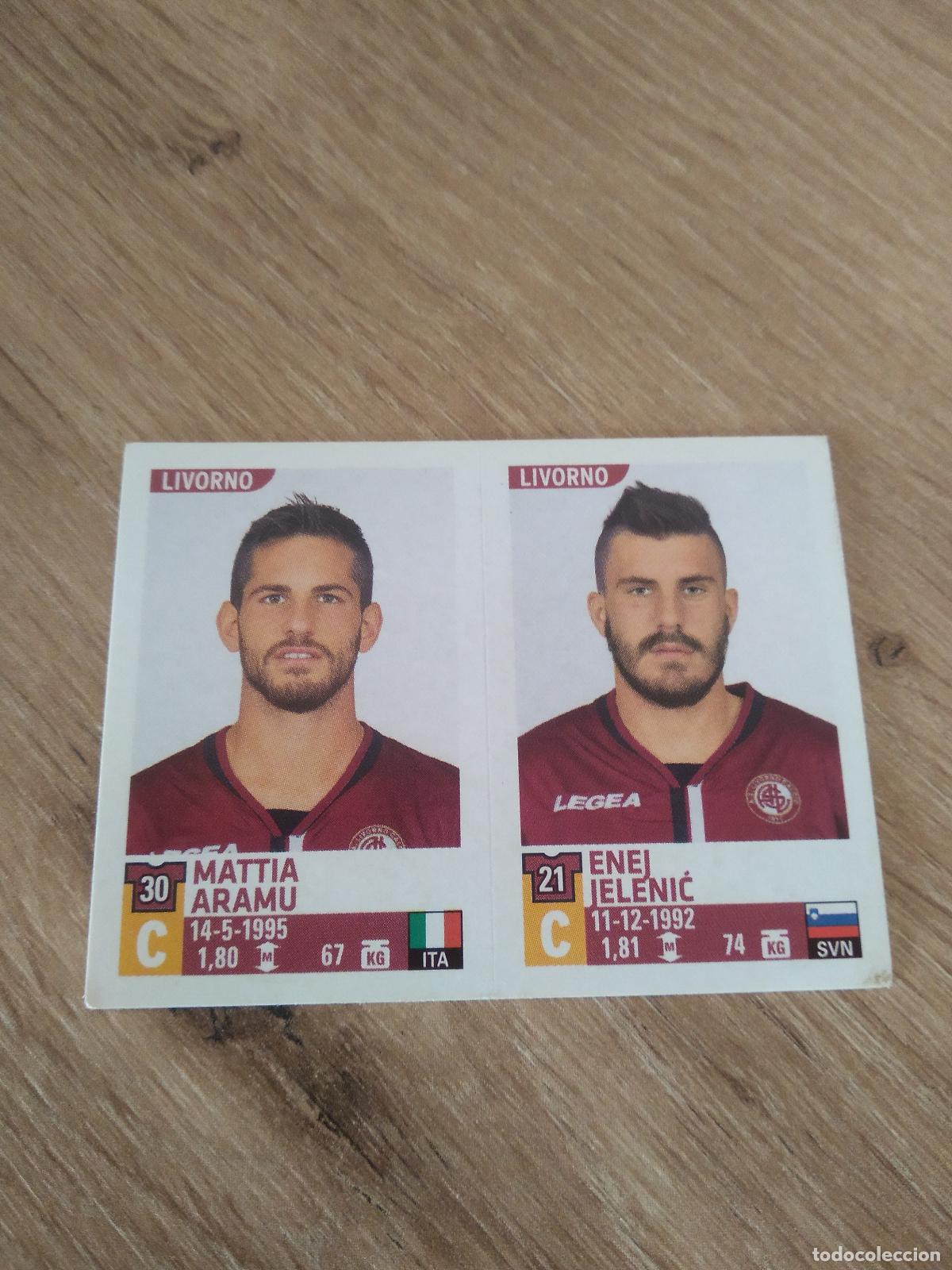Cromos de F&uacute;tbol: 691 MATTIA ARAMU ENEJ JELENIC LIVORNO CROMO FUTBOL PANINI LIGA ITALIA 15-16 CALCIATORI 2015-2016