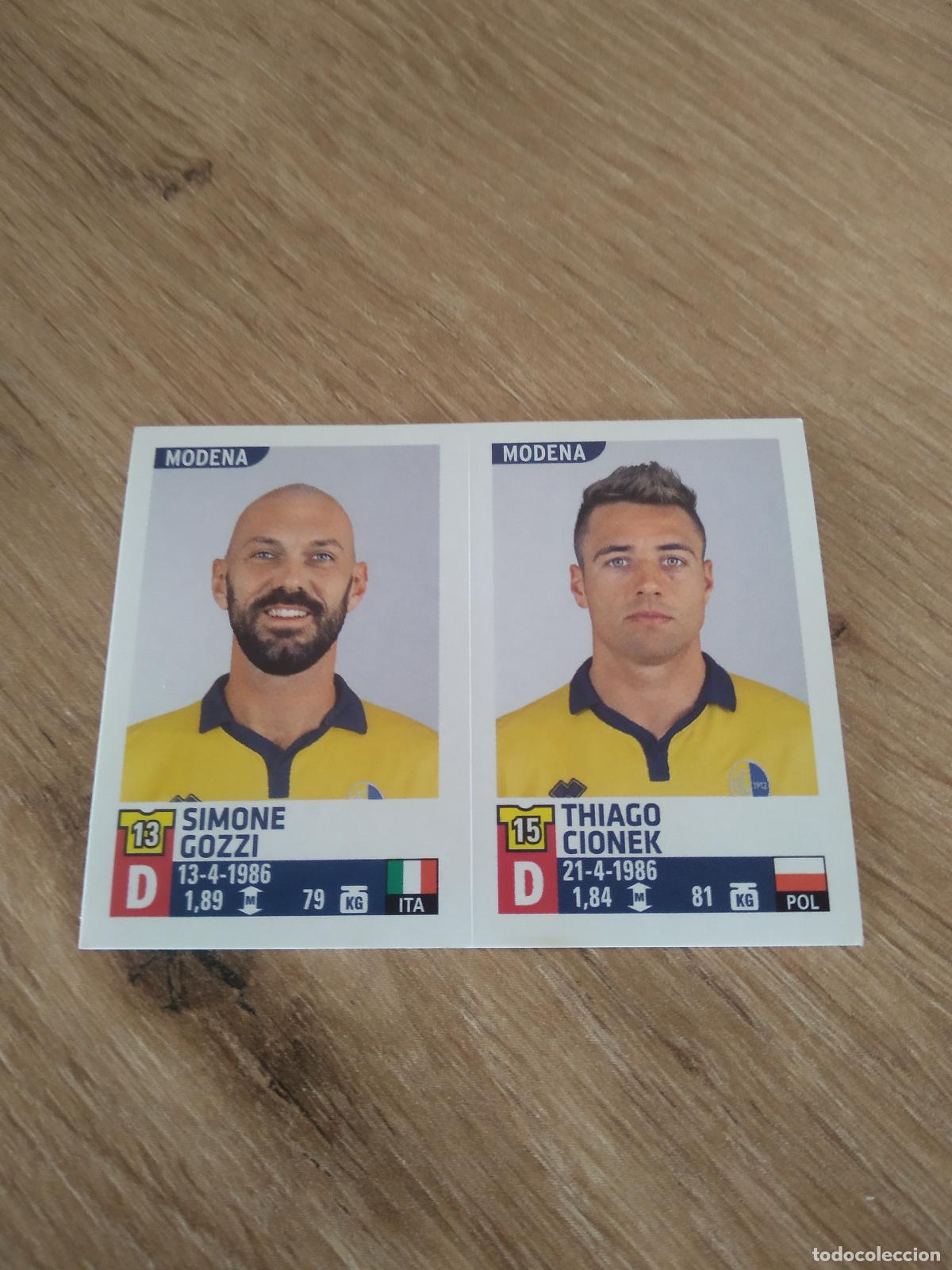 Cromos de F&uacute;tbol: 697 SIMONE GOZZI THIAGO CIONEK MODENA CROMO FUTBOL PANINI LIGA ITALIA 15-16 CALCIATORI 2015-2016