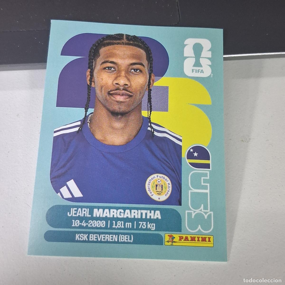 Football Stickers: B22 CUW16 JEARL MARGARITHA 16 CURAZAO CURA&Ccedil;AO CUW MUNDIAL FIFA WORLD CUP 2026 STICKER PANINI