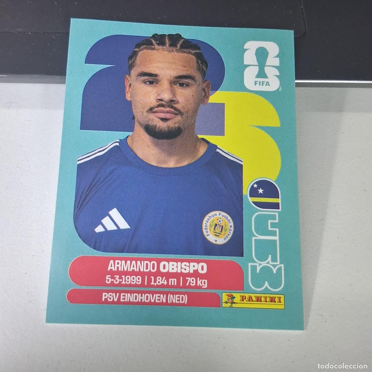 Football Stickers: B22 CUW3 ARMANDO OBISPO 3 CURAZAO CURA&Ccedil;AO CUW MUNDIAL FIFA WORLD CUP 2026 STICKER PANINI