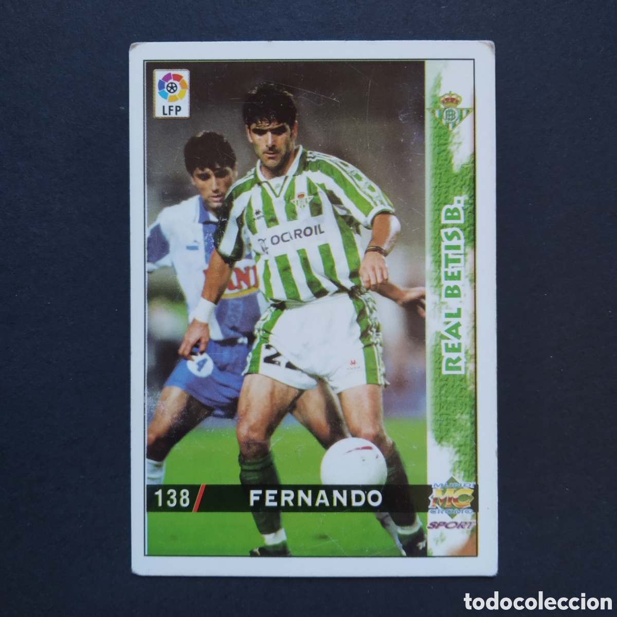 Football Stickers: CROMO - N&ordm; 0138 - FERNANDO - REAL BETIS B. - LAS FICHAS DE LA LIGA 98-99 (1998 / 1999) - MUNDICROMO