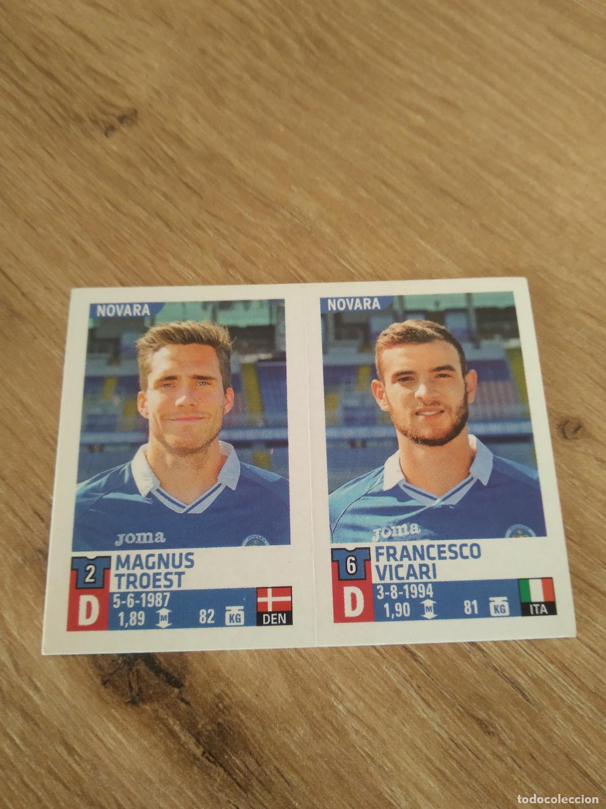 Football Stickers: 709 MAGNUS TROEST FRANCESCO VICARI NOVARA CROMO FUTBOL PANINI LIGA ITALIA 15-16 CALCIATORI 2015-2016