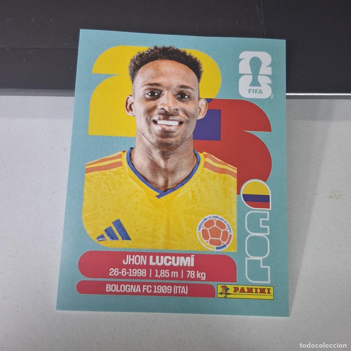 Football Stickers: B22 COL8 JHON LUCUM&Iacute; 8 COLOMBIA COL MUNDIAL FIFA WORLD CUP 2026 STICKER PANINI
