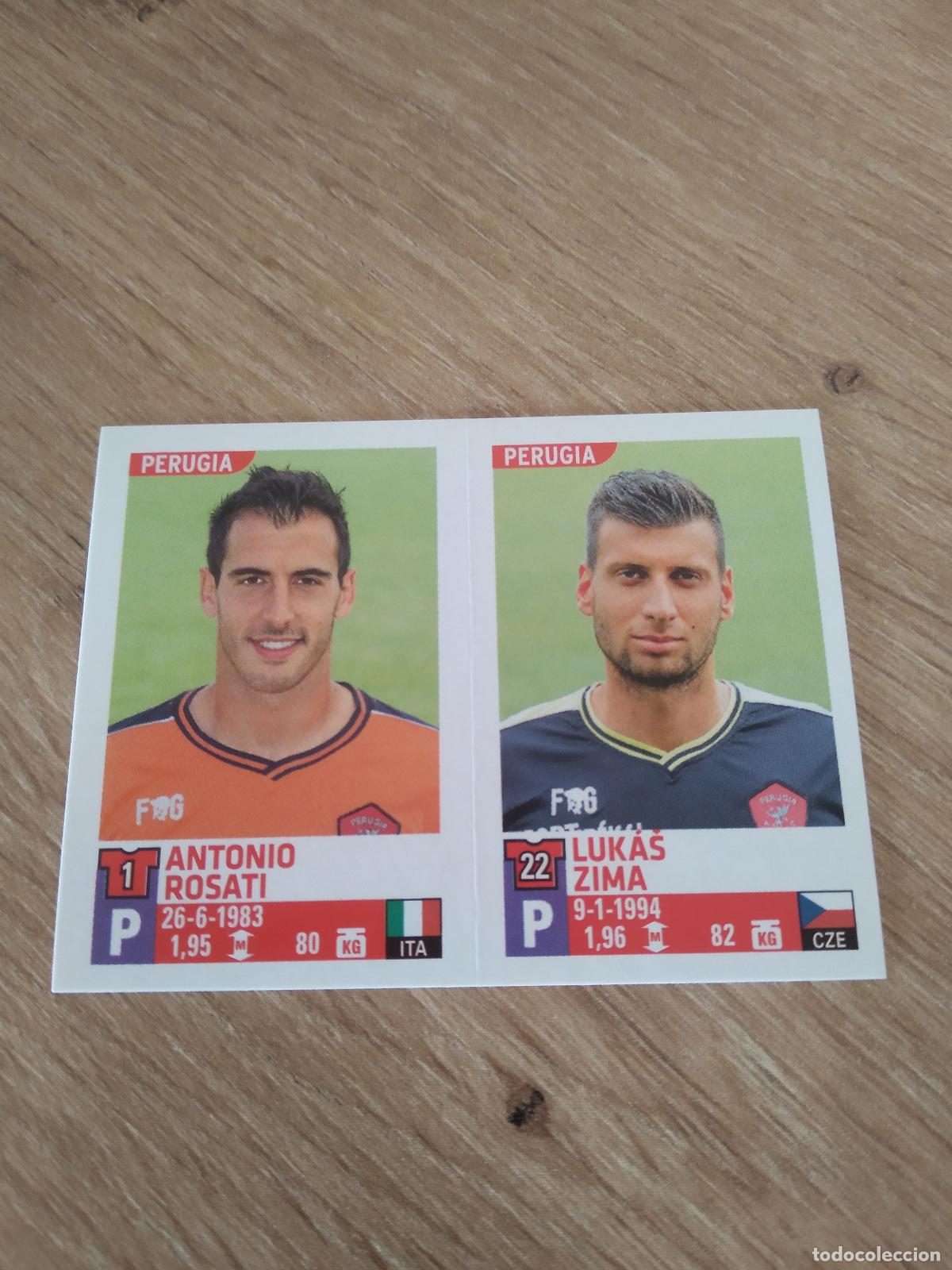Cromos de F&uacute;tbol: 718 ANTONIO ROSATI LUKAS ZIMA PERUGIA CROMO FUTBOL PANINI LIGA ITALIA 15-16 CALCIATORI 2015-2016