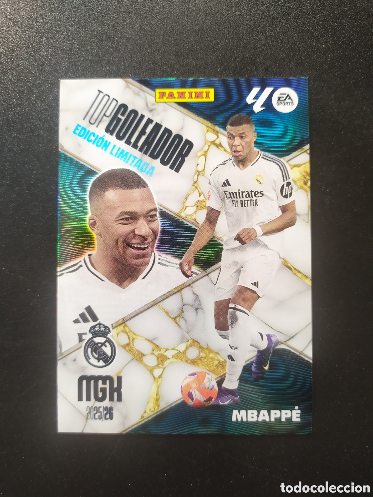 Cromos de F&uacute;tbol: Megacracks 2025 2026 25 26 panini Mbappe top goleador edicion limitada Real Madrid