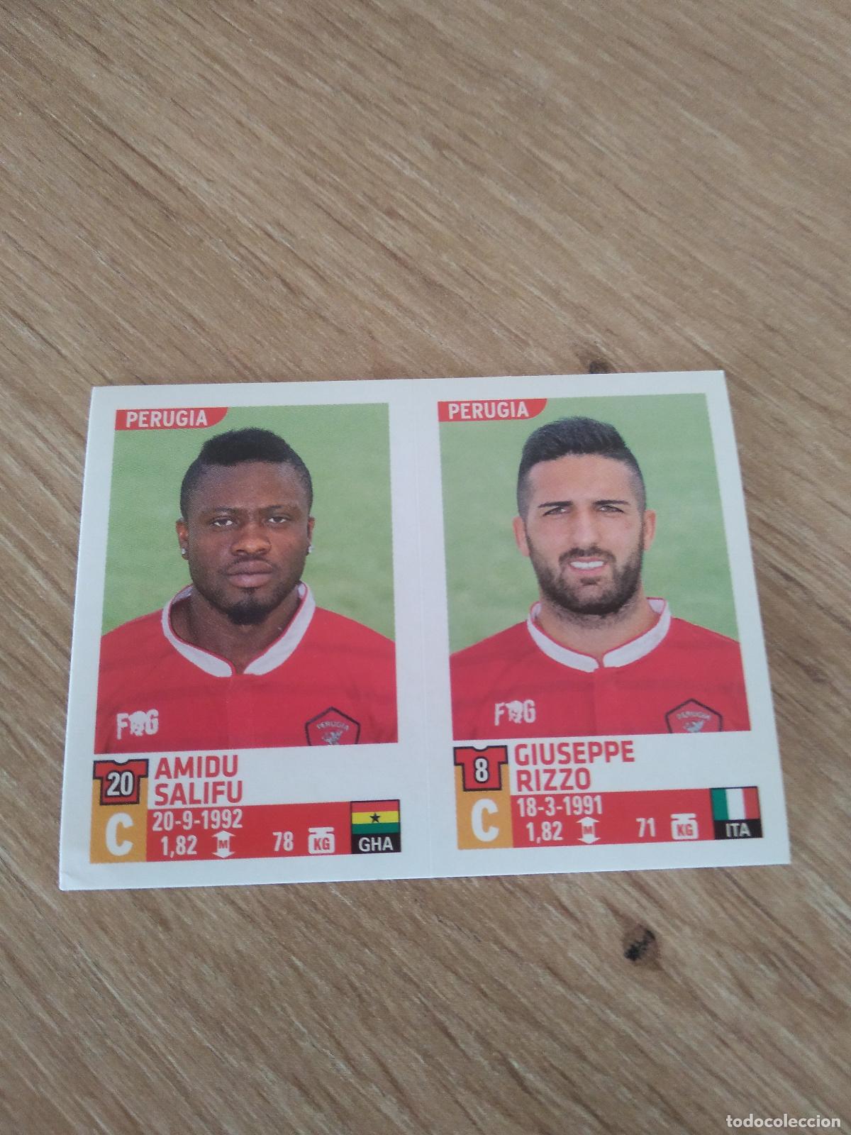 Cromos de F&uacute;tbol: 723 AMIDU SALIFU GIUSEPPE RIZZO PERUGIA CROMO FUTBOL PANINI LIGA ITALIA 15-16 CALCIATORI 2015-2016