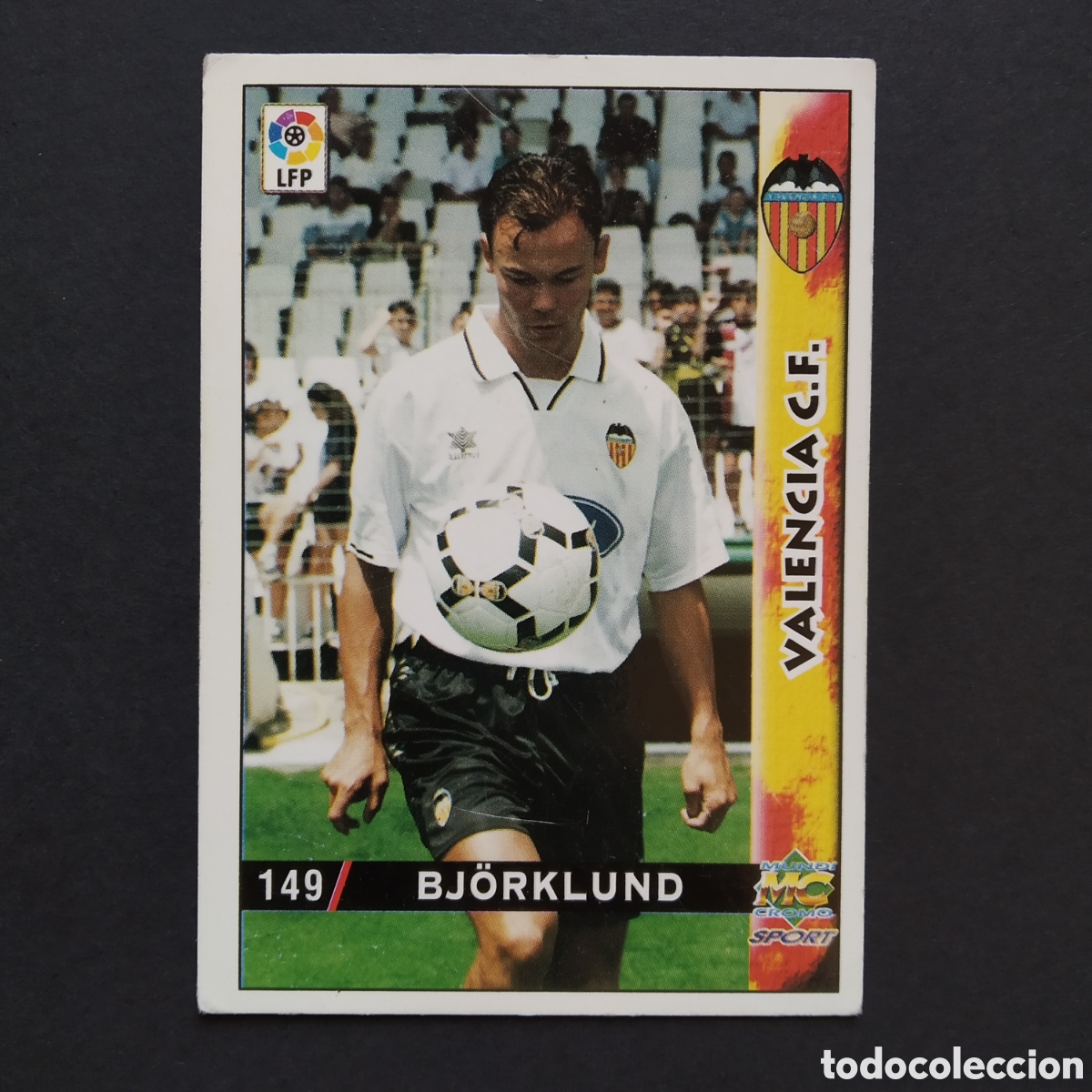 Cromos de Futebol: CROMO - N&ordm; 0149 - BJ&Ouml;RKLUND - VALENCIA C.F. - LAS FICHAS DE LA LIGA 98-99 (1998 / 1999) - MUNDICROMO