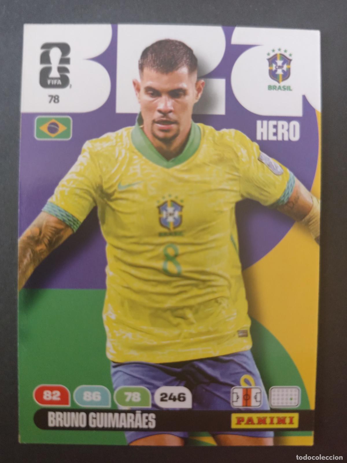 Figurine di Calcio: 78 BRUNO GUIMAR&Atilde;ES BRASIL ADRENALYN MUNDIAL FIFA WORLD CUP 2026 PANINI