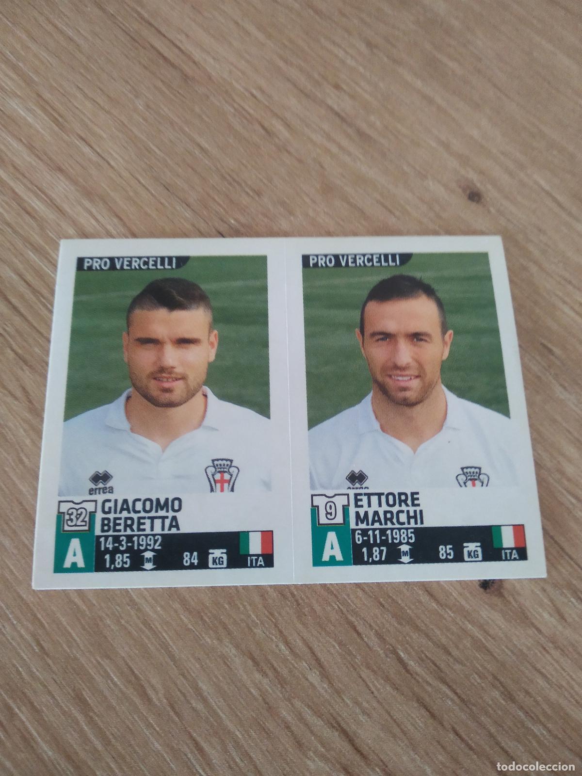 Fu&szlig;ball-Sticker: 748 BERETTA ETTORE MARCHI PRO VERCELLI CROMO FUTBOL PANINI LIGA ITALIA 15-16 CALCIATORI 2015-2016
