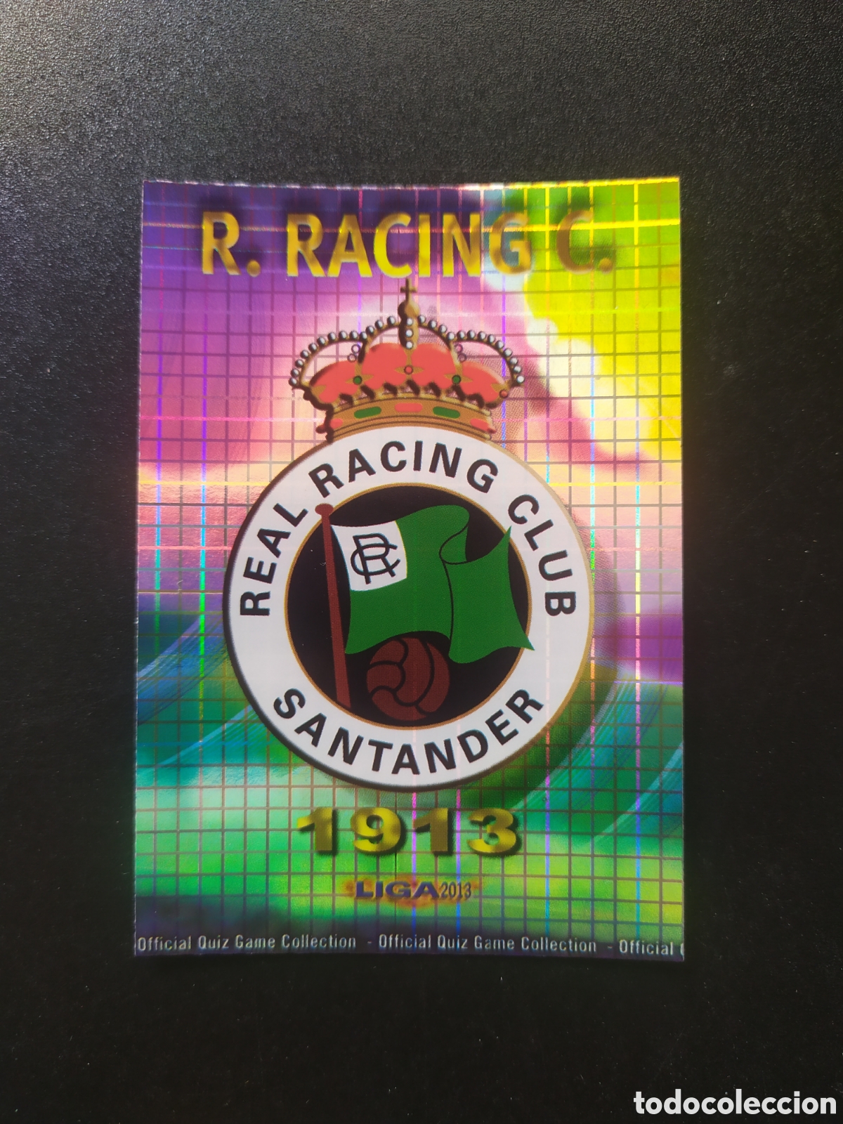 Football Stickers: Mundicromo fichas Liga 2012 2013 12 13 escudo brillo cuadros n&deg; 748 Racing Santander