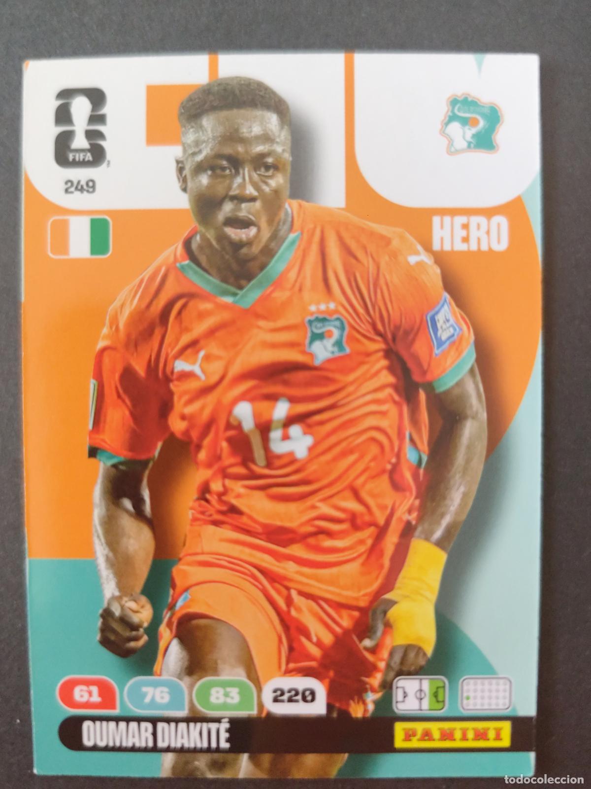 Football Stickers: 249 OUMAR DIAKIT&Eacute; COSTA DE MARFIL ADRENALYN MUNDIAL FIFA WORLD CUP 2026 PANINI