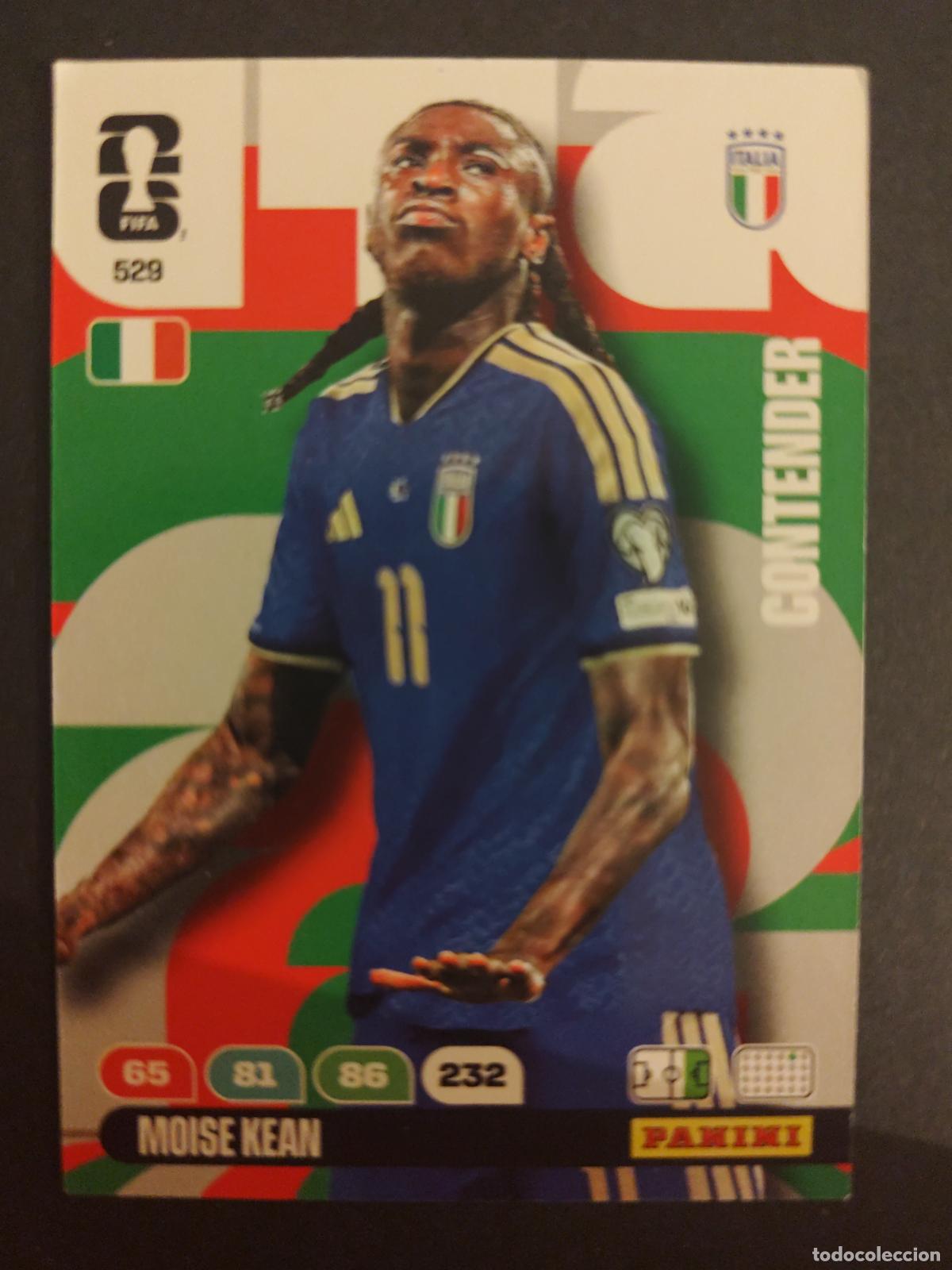 Fu&szlig;ball-Sticker: 529 MOISE KEAN ITALIA CONTENDERS ADRENALYN MUNDIAL FIFA WORLD CUP 2026 PANINI