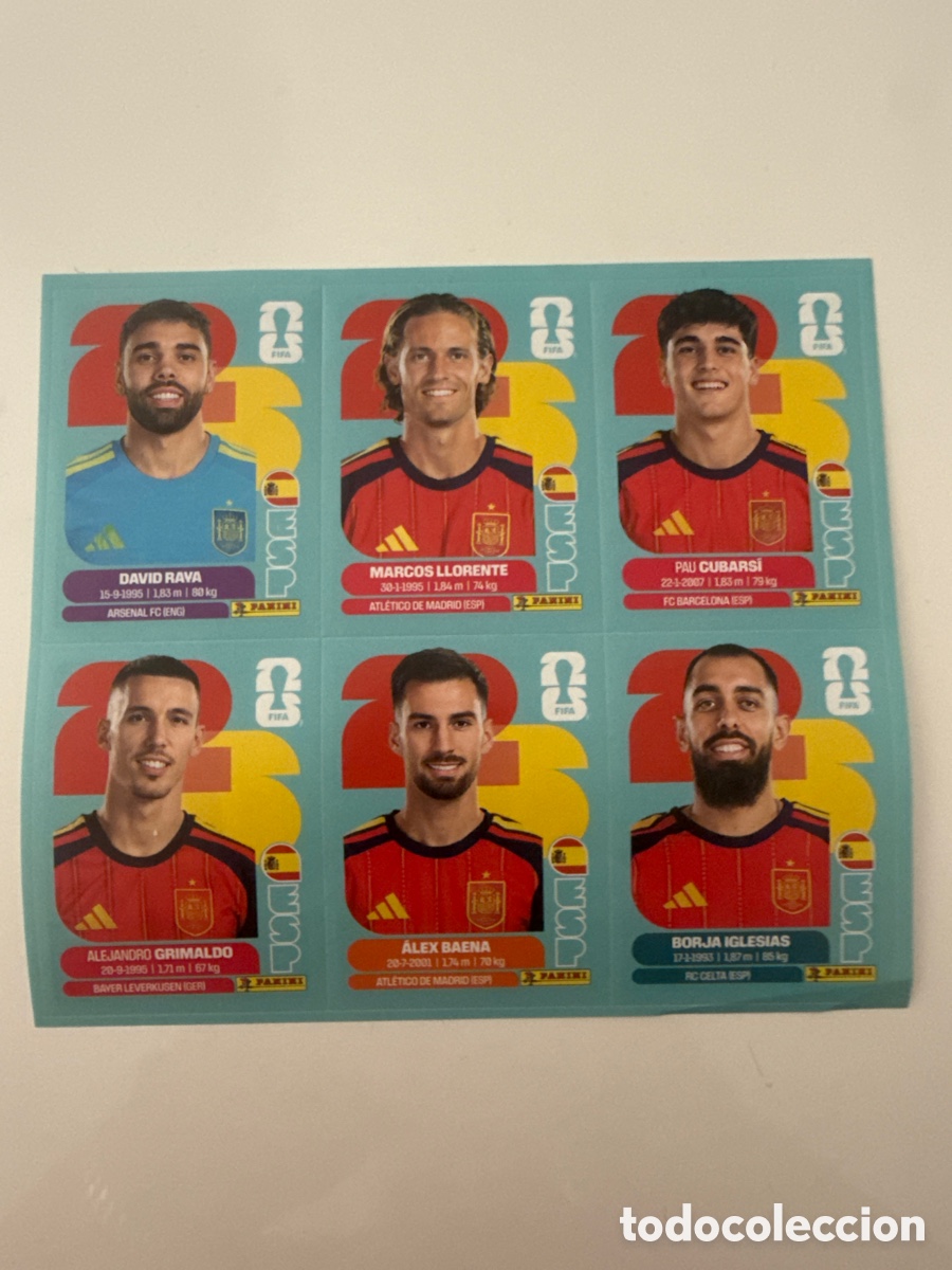 Cromos de F&uacute;tbol: Cromos de Espa&ntilde;a mundial 2026