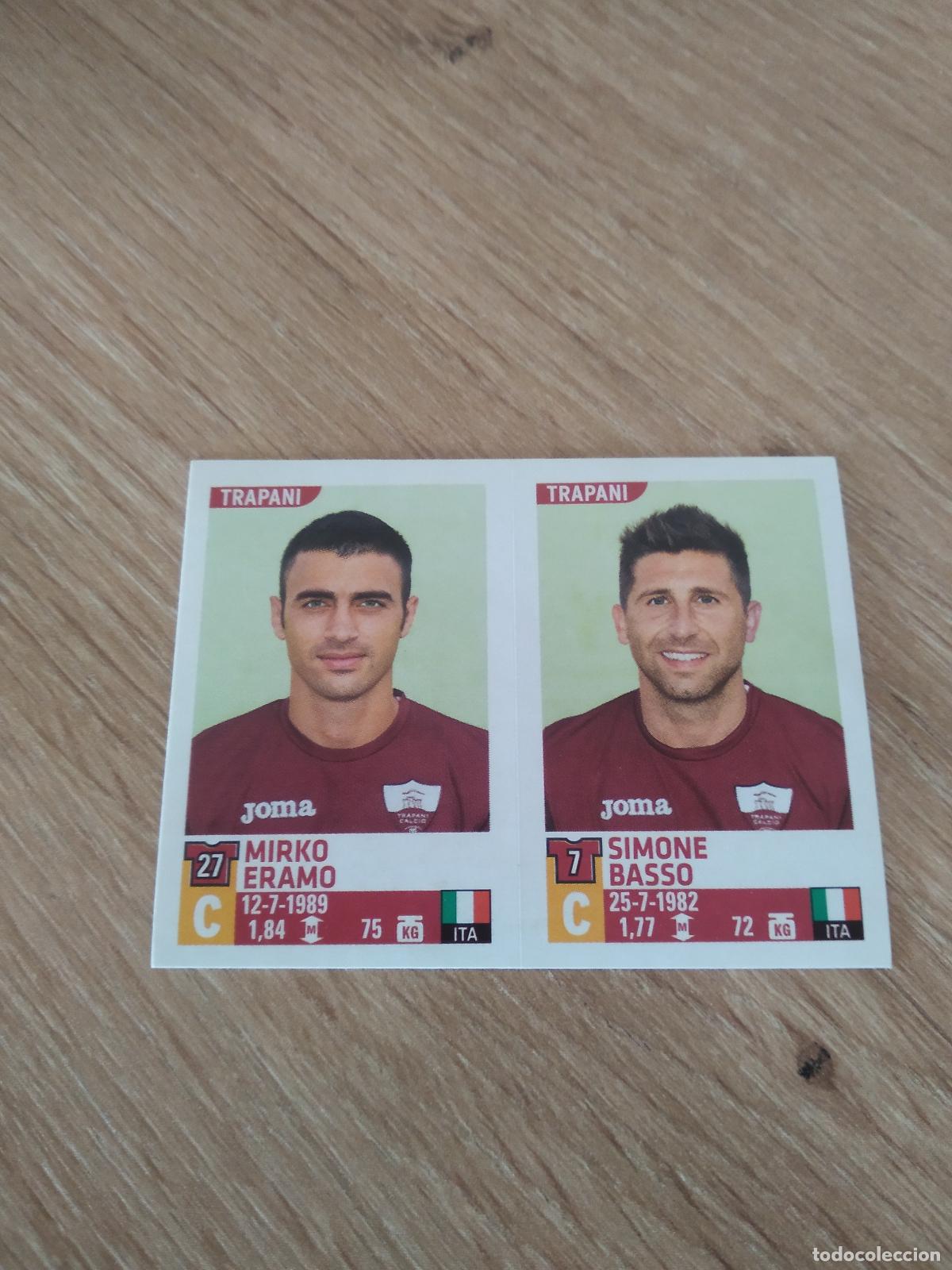 Fu&szlig;ball-Sticker: 790 MIRKO ERAMO SIMONE BASSO TRAPANI CROMO FUTBOL PANINI LIGA ITALIA 15-16 CALCIATORI 2015-2016
