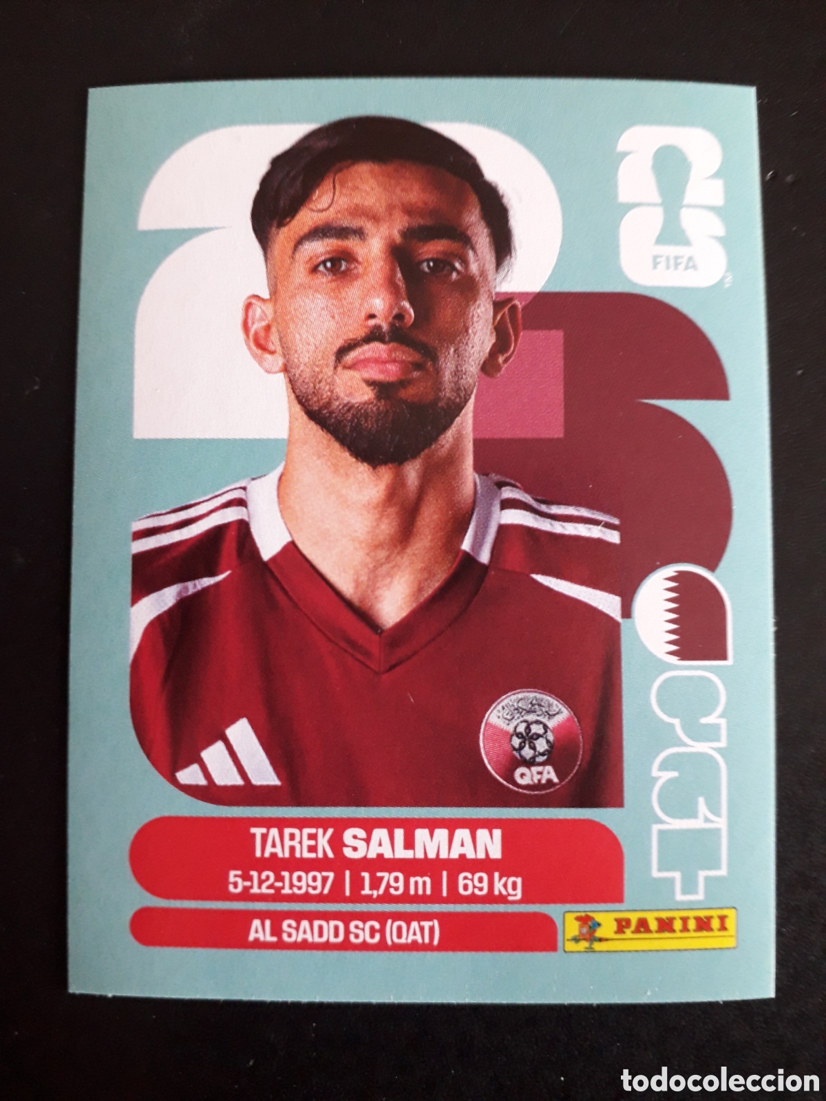 Fu&szlig;ball-Sticker: SALMAN QATAR QAT 8 MUNDIAL F&Uacute;TBOL 2026 FIFA WORLD CUP PANINI SIN PEGAR PEDIDO M&Iacute;NIMO 3&euro;
