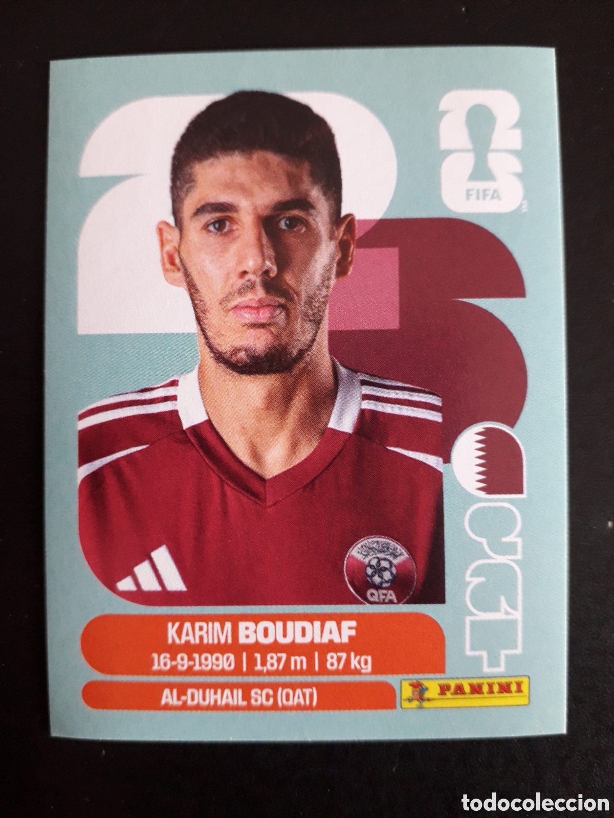 Cromos de F&uacute;tbol: BOUDIAF QATAR QAT 10 MUNDIAL F&Uacute;TBOL 2026 FIFA WORLD CUP PANINI SIN PEGAR PEDIDO M&Iacute;NIMO 3&euro;