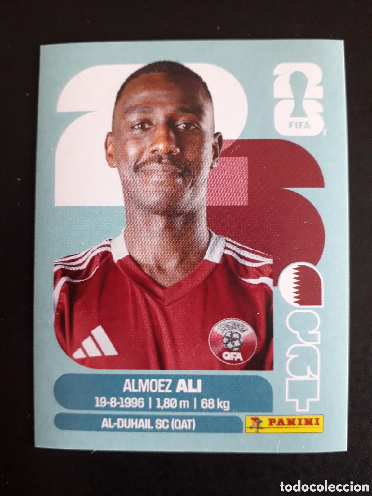 Cromos de F&uacute;tbol: ALMOEZ ALI QATAR QAT 20 MUNDIAL F&Uacute;TBOL 2026 FIFA WORLD CUP PANINI SIN PEGAR PEDIDO M&Iacute;NIMO 3&euro;