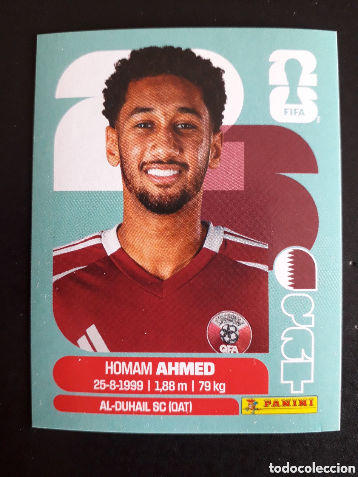 Cromos de F&uacute;tbol: AHMED QATAR QAT 5 MUNDIAL F&Uacute;TBOL 2026 FIFA WORLD CUP PANINI SIN PEGAR PEDIDO M&Iacute;NIMO 3&euro;.