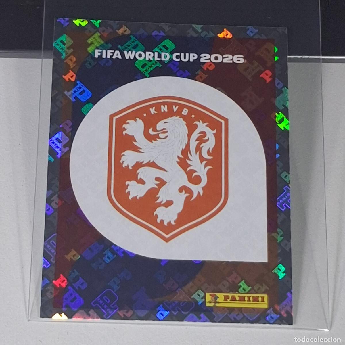 Cromos de F&uacute;tbol: B23 NED1 NED 1 ESCUDO LOGO BADGE PA&Iacute;SES BAJOS NETHERLANDS MUNDIAL FIFA WORLD CUP 2026 STICKER PANINI
