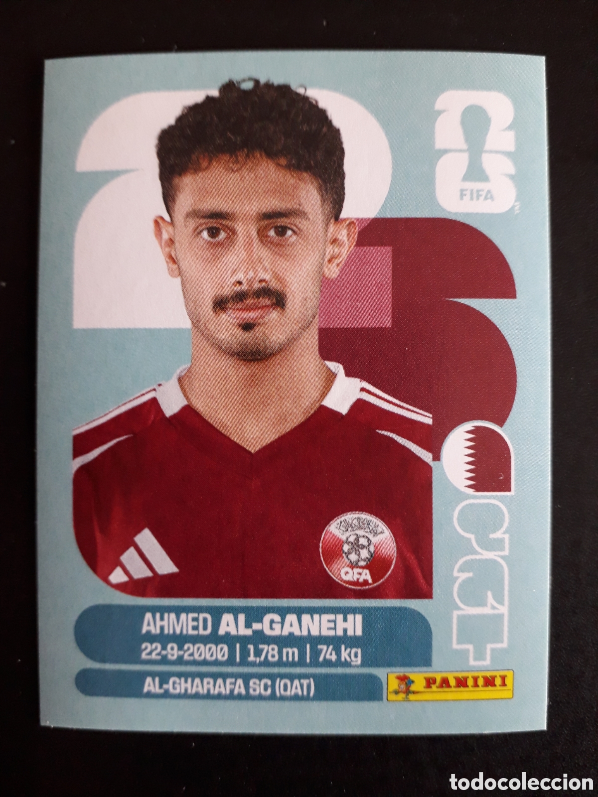 Cromos de F&uacute;tbol: AL GANEHI QATAR QAT 19 MUNDIAL F&Uacute;TBOL 2026 FIFA WORLD CUP PANINI SIN PEGAR PEDIDO M&Iacute;NIMO 3&euro;