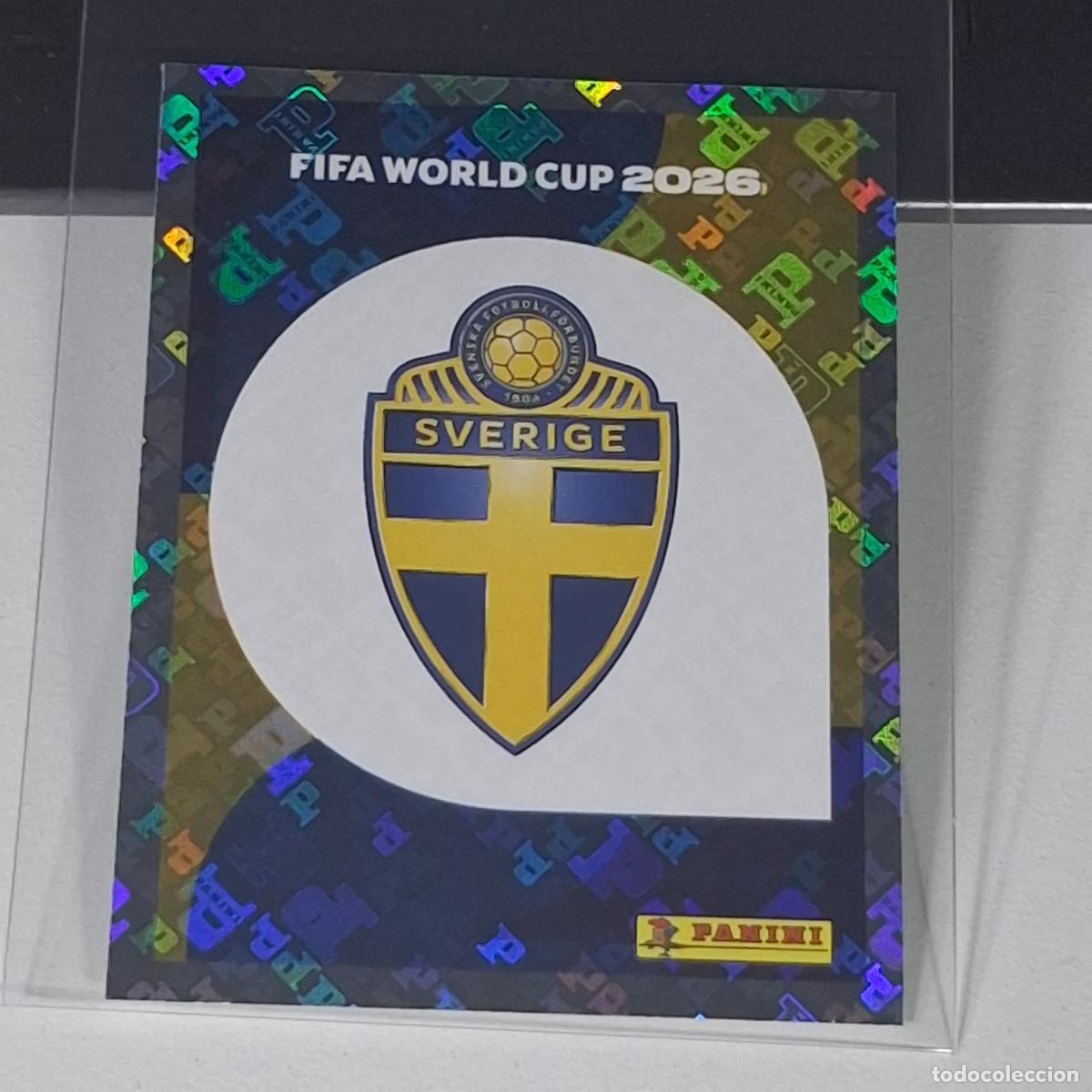 Cromos de F&uacute;tbol: B23 SWE 1 SWE1 ESCUDO LOGO BADGE SUECIA SWEDEN MUNDIAL FIFA WORLD CUP 2026 STICKER PANINI