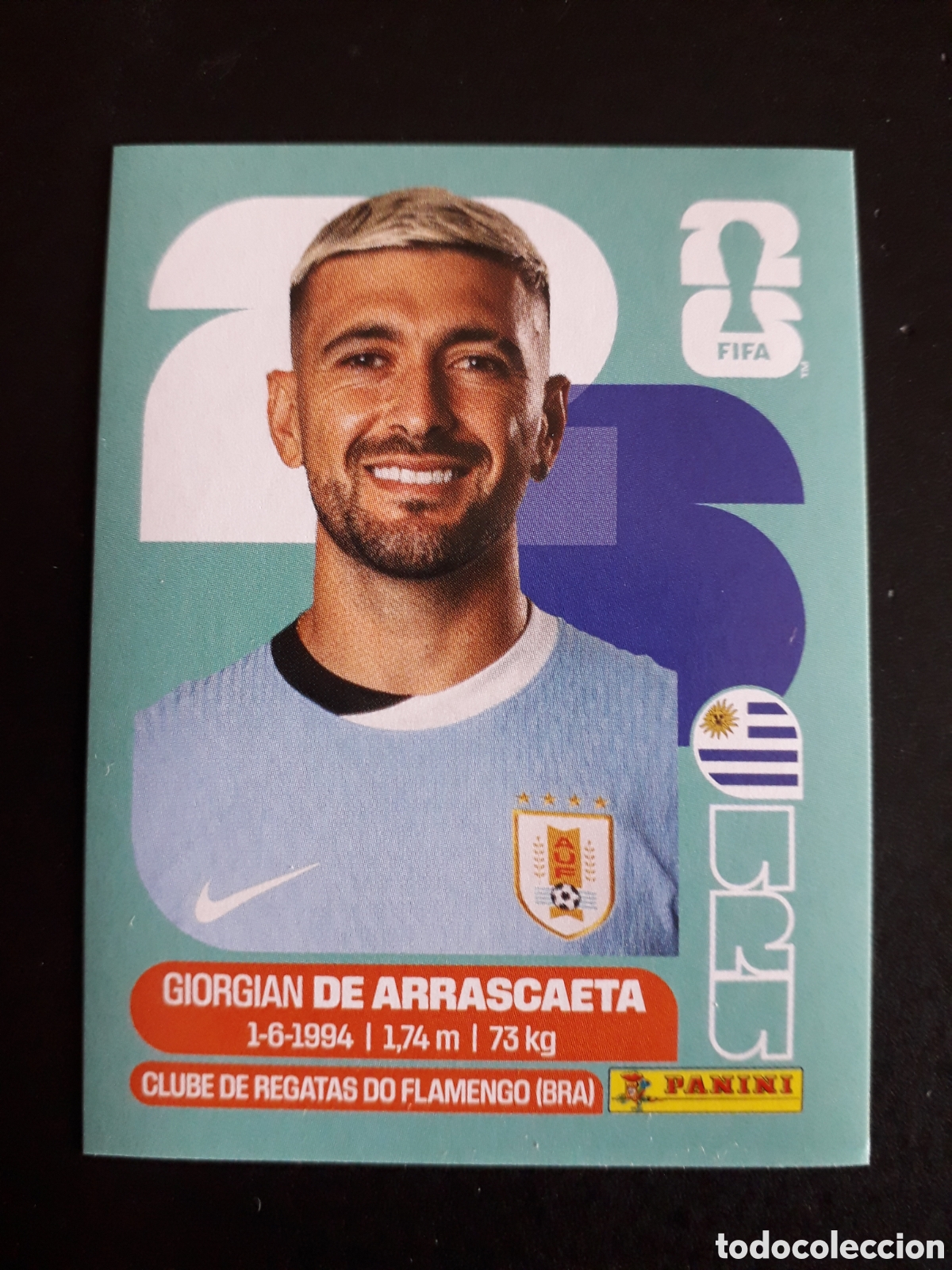 Cromos de f&uacute;tbol: DE ARRASCAETA URUGUAY URU 11 MUNDIAL F&Uacute;TBOL 2026 FIFA WORLD CUP PANINI SIN PEGAR PEDIDO M&Iacute;NIMO 3&euro;